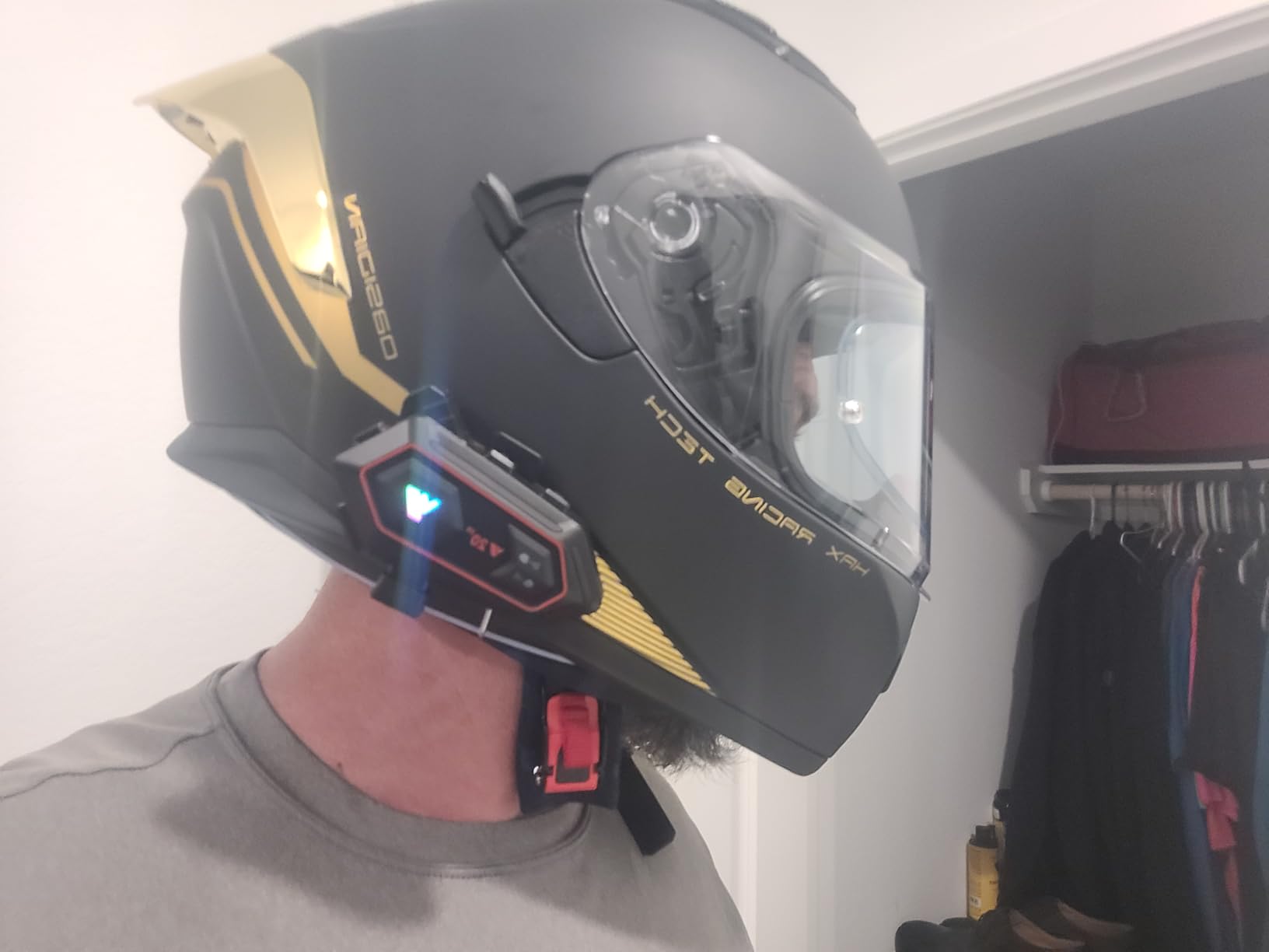 HAX Obsidian Full Face Dual Visor Adult Motorcycle Helmet for Motorbike Street Bike with Pinlock Ready DOT Approved customer photo 1