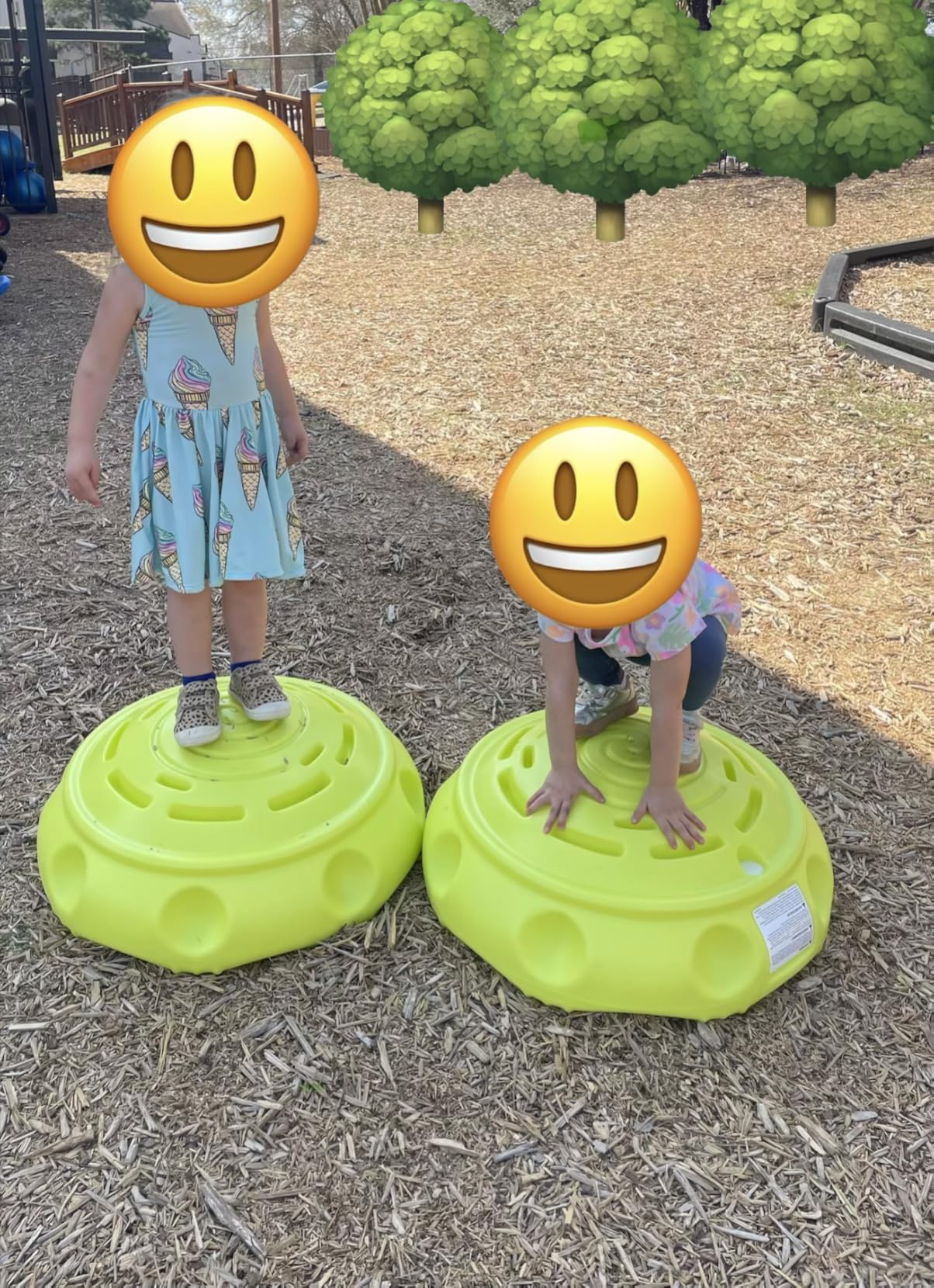 Simplay3 Two Sided Rock Around Wobble Disk and Climbing Dome for Toddlers and Kids - Rocking and Climbing - Indoor/Outdoor - Yellow/Green, Made in USA (1 Pack) customer photo 1