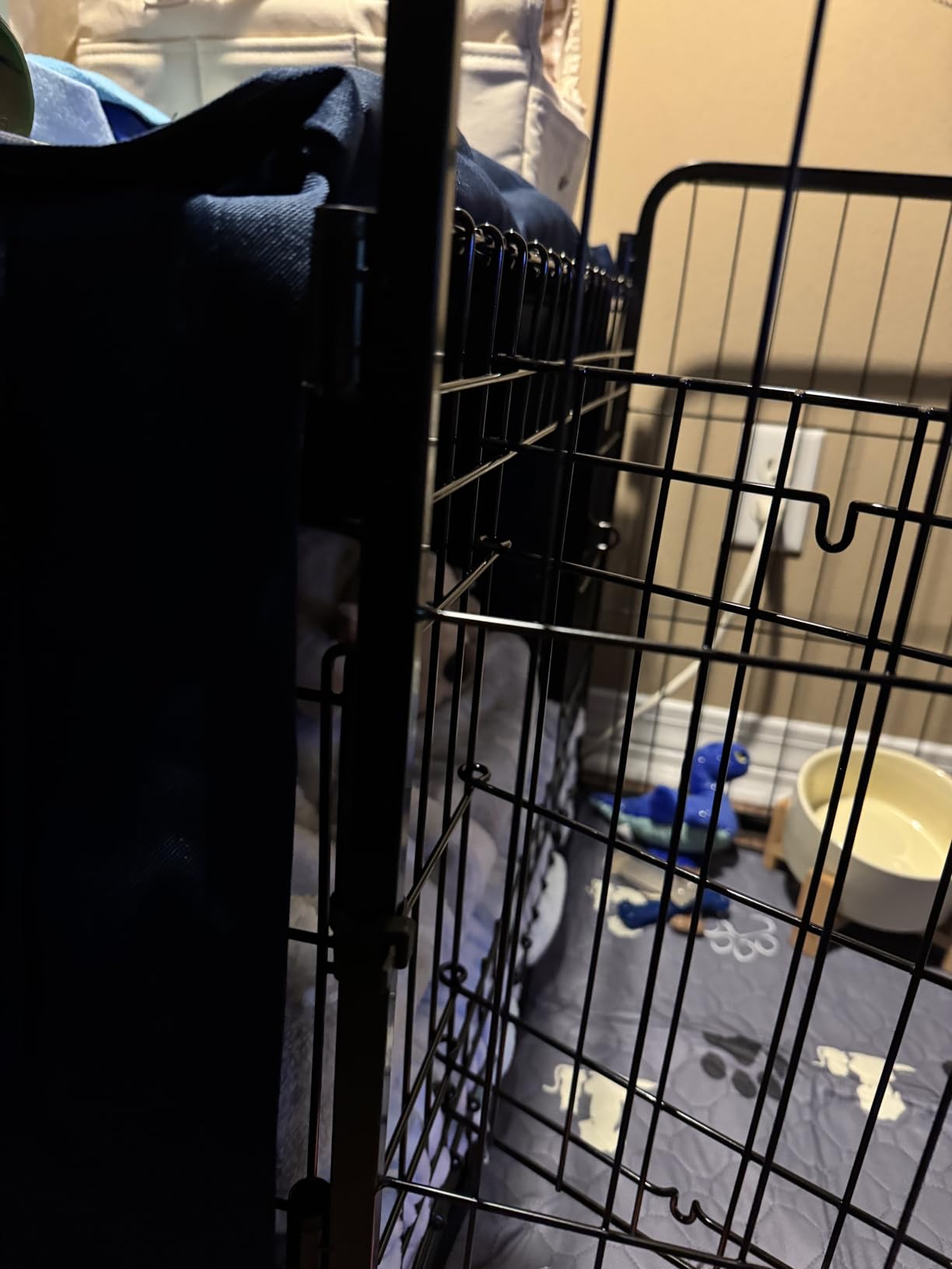 FXW Homeplus Unleashed Indoor Dog Playpen - Stress-Free and Safe Play, Heavy Duty 24 Inch 6 Panels Dog Pen for Puppy and Small Dogs, Black│Patented customer photo 1