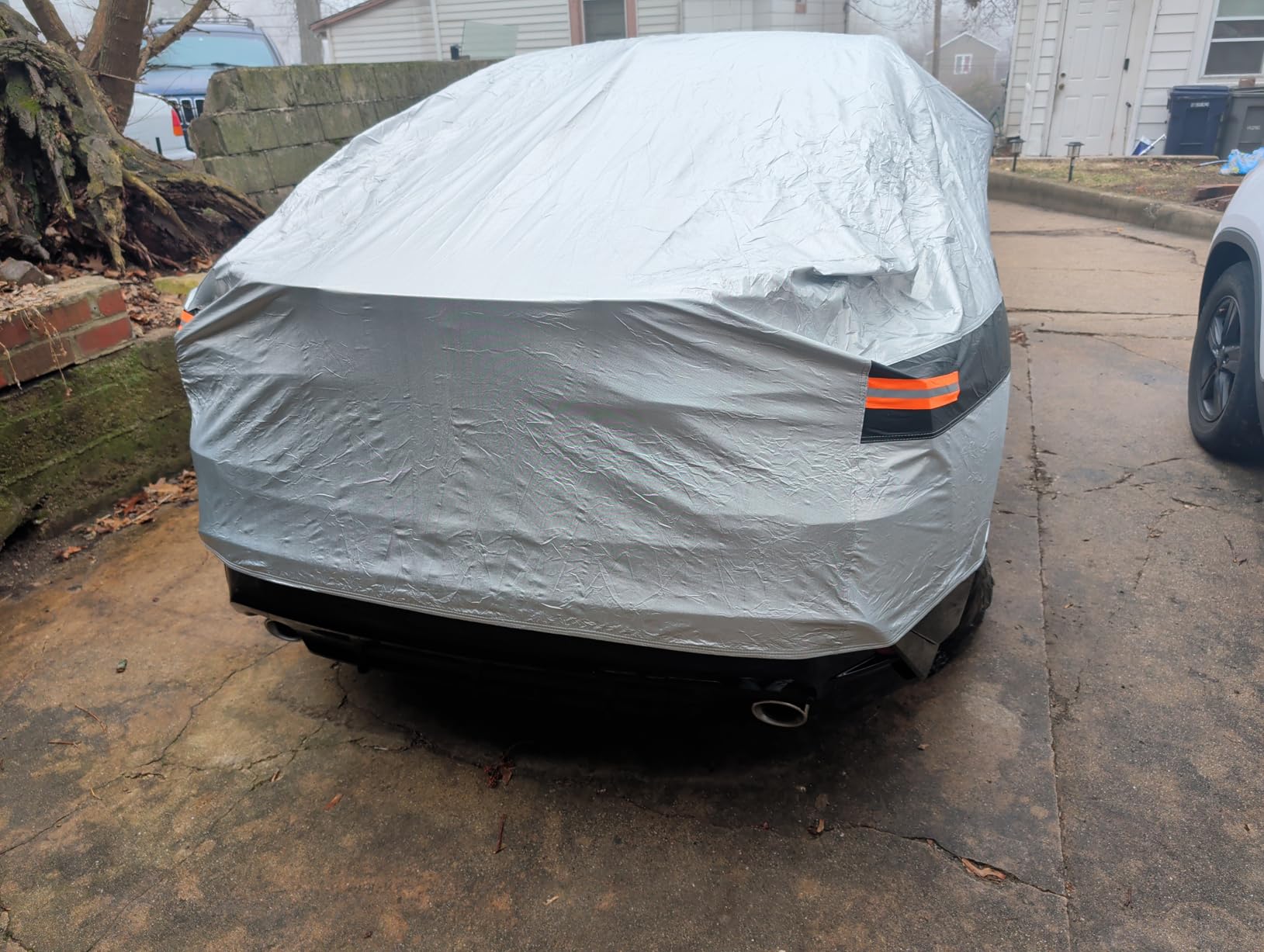 Kayme 7 Layers Car Cover Custom Fit for Dodge Charger (2006-2025) Waterproof All Weather for Automobiles, Outdoor Full Cover Rain Sun UV Protection.Black customer photo 2