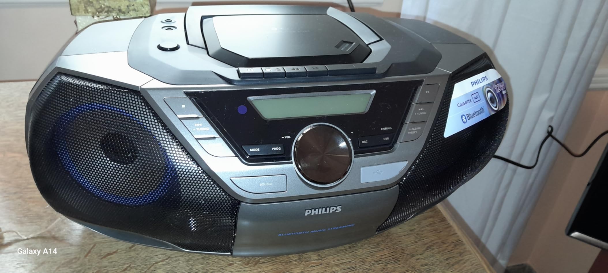 Philips Portable CD Player Boombox Bluetooth with Cassette Player All in one Powerful Stereo Boom Box CD Player for Home Mega Bass Reflex Speakers, Radio/USB/MP3/AUX Input with Backlight LCD Display customer photo 1