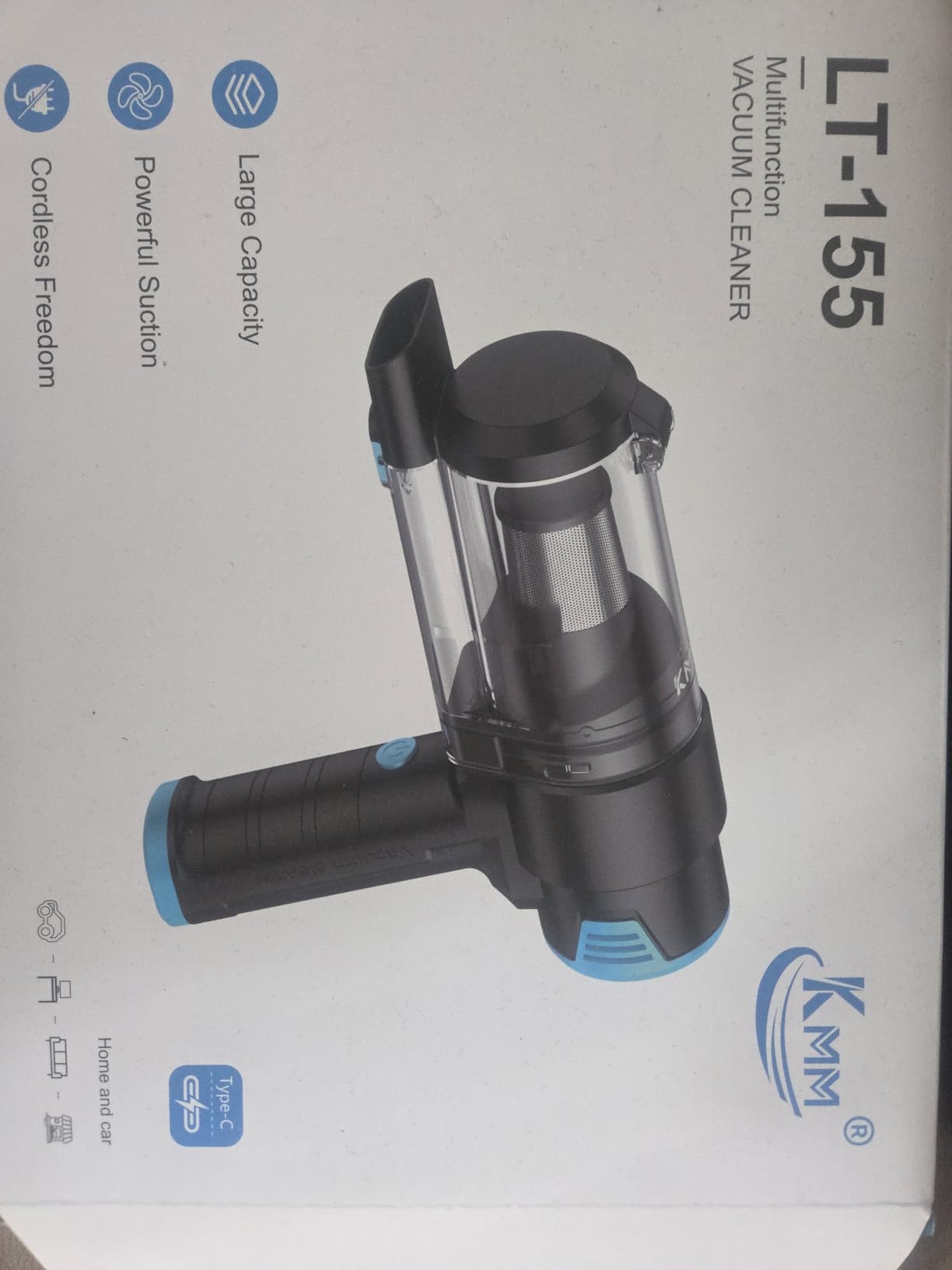 KMM Handheld Car Vacuum Cleaner, 9000Pa Vacuum Cleaner and Air Duster, 120W High Power Hand Held Vacuum with LED Light and Multi-Nozzles for Car, Home, Office, Pet customer photo 2