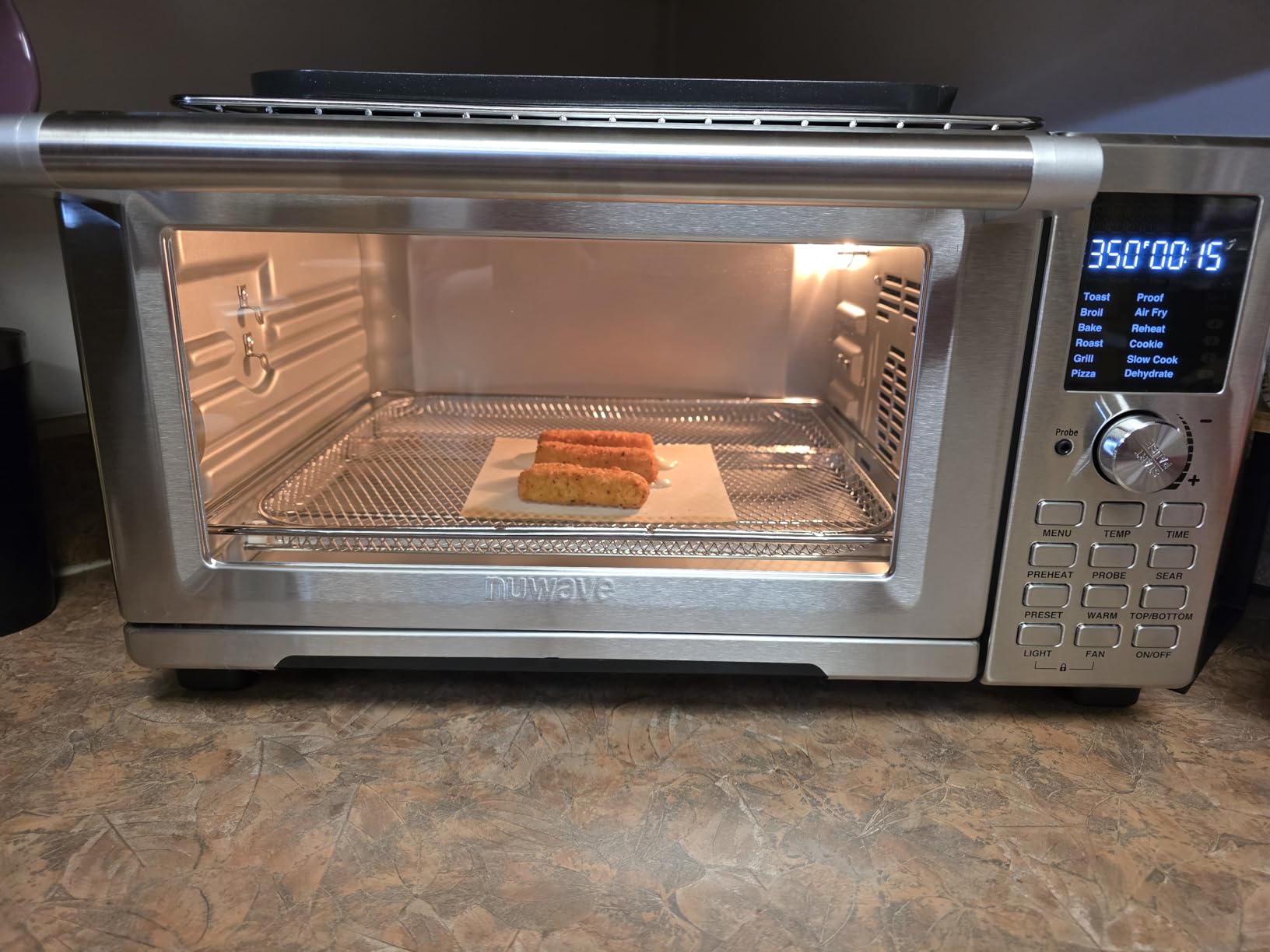 Nuwave Bravo Air Fryer Toaster Smart Oven, 10-in-1 Countertop Convection, 1800 Watts, 21-Qt Capacity, 50-450F Temp Controls, Top and Bottom Heater Adjustments 0%-100%, PFAS Free, Stainless Steel customer photo 2