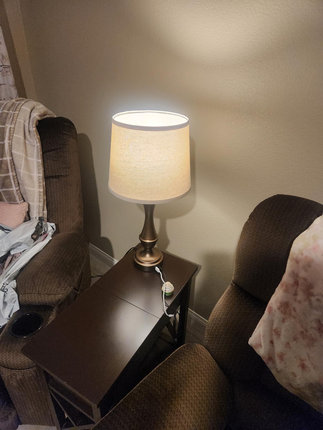 Seealle Upgraded Touch Lamps for Night Stands Set of 2 - Bedside Lamps with USB C+A, 3 Way Dimmable for Bedroom Living Room End Tables Office customer photo 2