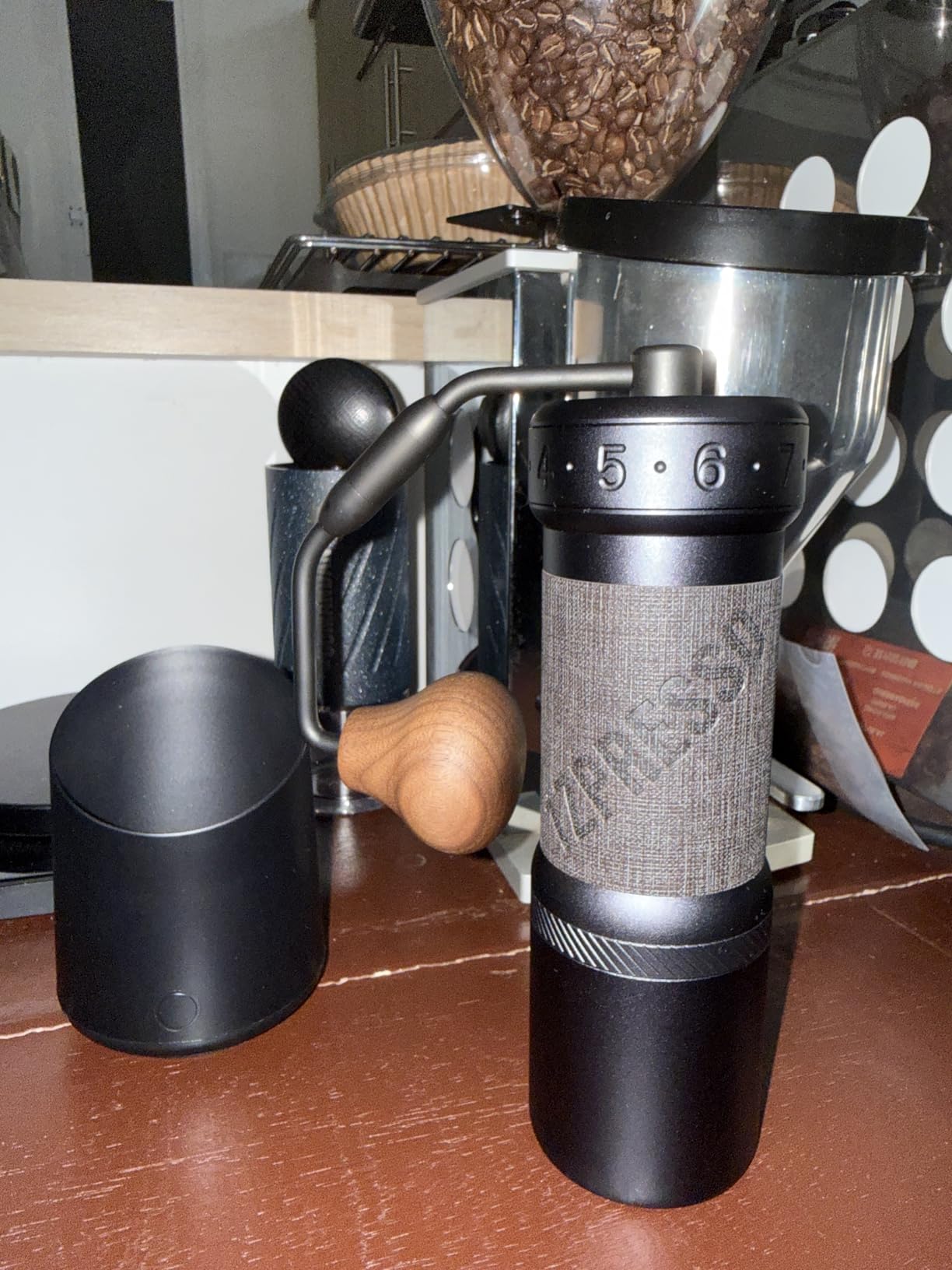 1Zpresso K-Ultra Manual Coffee Grinder Iron Gray with Carrying Case, Assembly Consistency Grind Stainless Steel Conical Burr, Foldable Handle, Numerical External Adjustable Setting customer photo 2