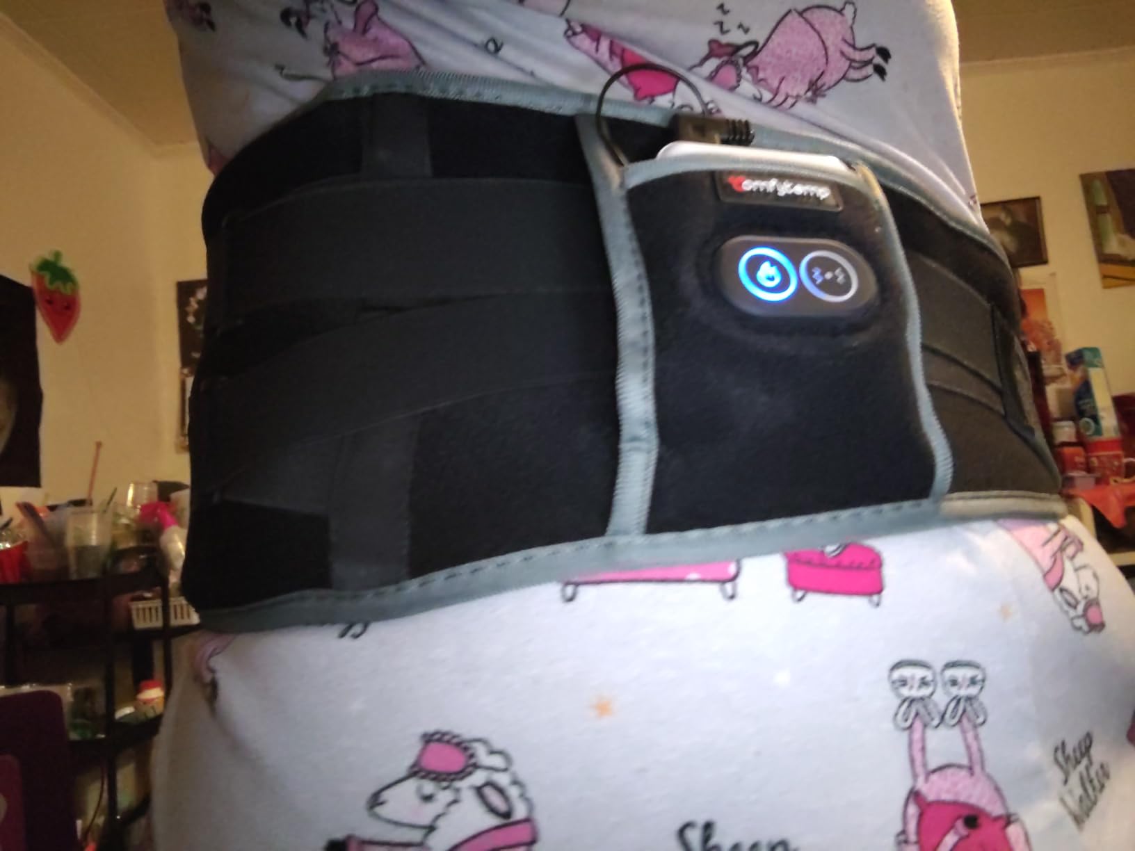 Comfytemp Cordless Heating Pad with Massager for Back, Portable Lower Back Massager FSA Eligible HSA Rechargeable Wireless Electric, Mothers Day Gifts for Women Mom Men Dad Seniors 3 Heat 30mins Off customer photo 1