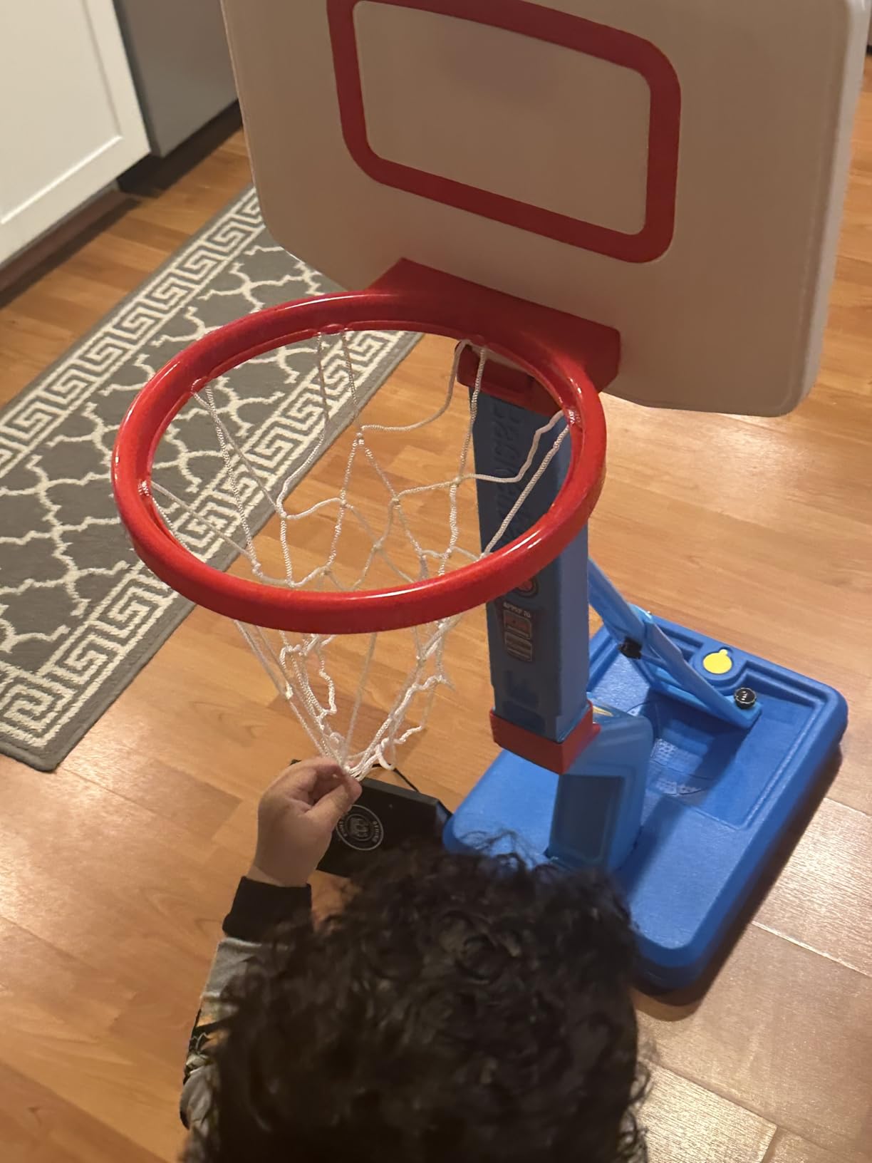 SUPER JOY Toddler Basketball Hoop - Height Adjustable Kids Basketball Hoops for Indoor & Outdoor Play - Portable Mini Basketball Goal for Poolside customer photo 1