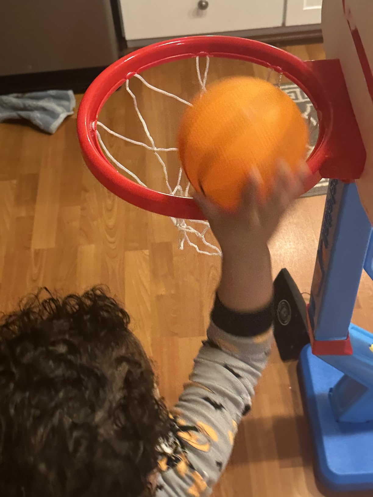 SUPER JOY Toddler Basketball Hoop - Height Adjustable Kids Basketball Hoops for Indoor & Outdoor Play - Portable Mini Basketball Goal for Poolside customer photo 2