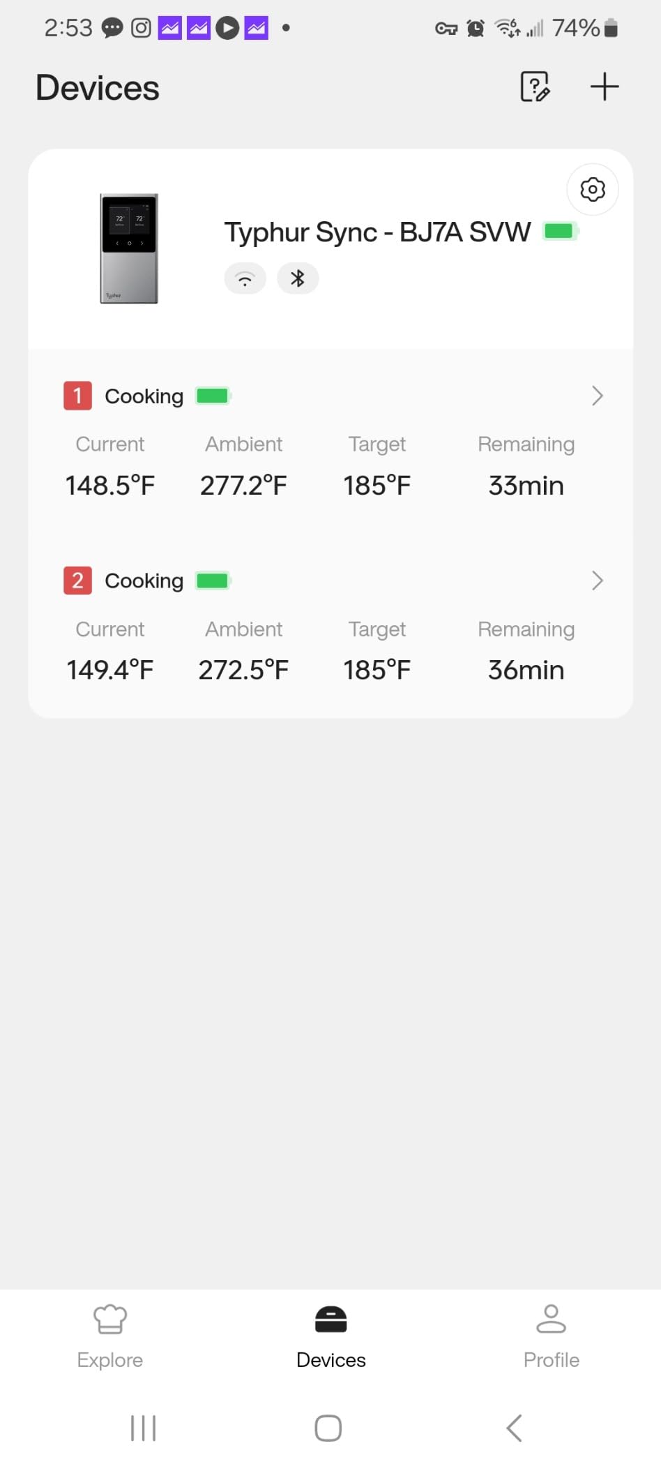 Typhur Sync WiFi Wireless Meat Thermometer Digital, 2 Probes, Smart Base, LCD Display, Unlimited Range, Bluetooth 5.4, Improved Stability, NIST-Certified Accuracy, BBQ, Grill, Smoker, Oven, Kitchen customer photo 1