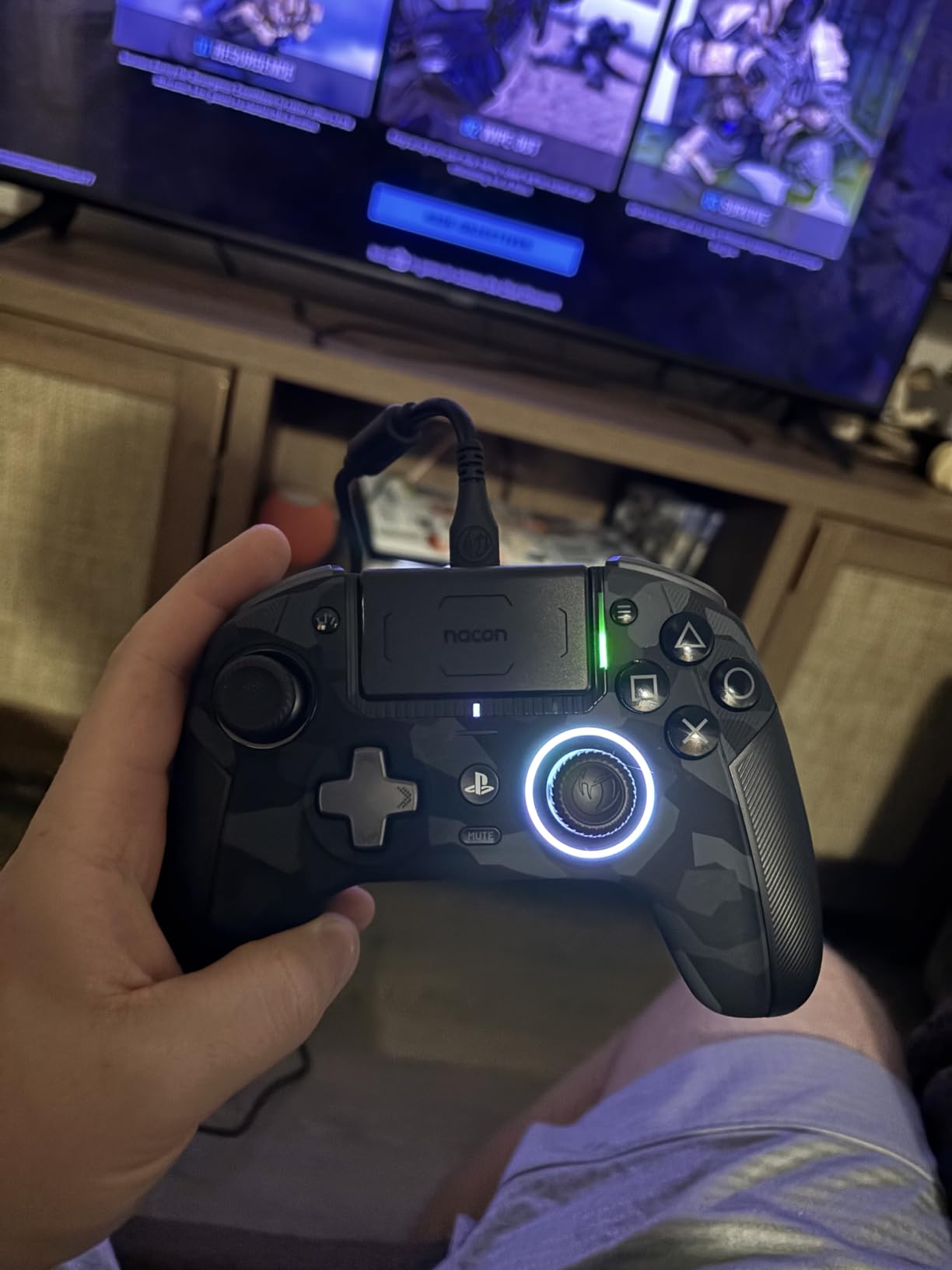 NACON Revolution 5 Pro Officially Licensed PlayStation Wireless Gaming Controller for PS5 / PS4 / PC - Hall Effect, Trigger Stops, Mappable Buttons, Bluetooth Audio - White customer photo 2