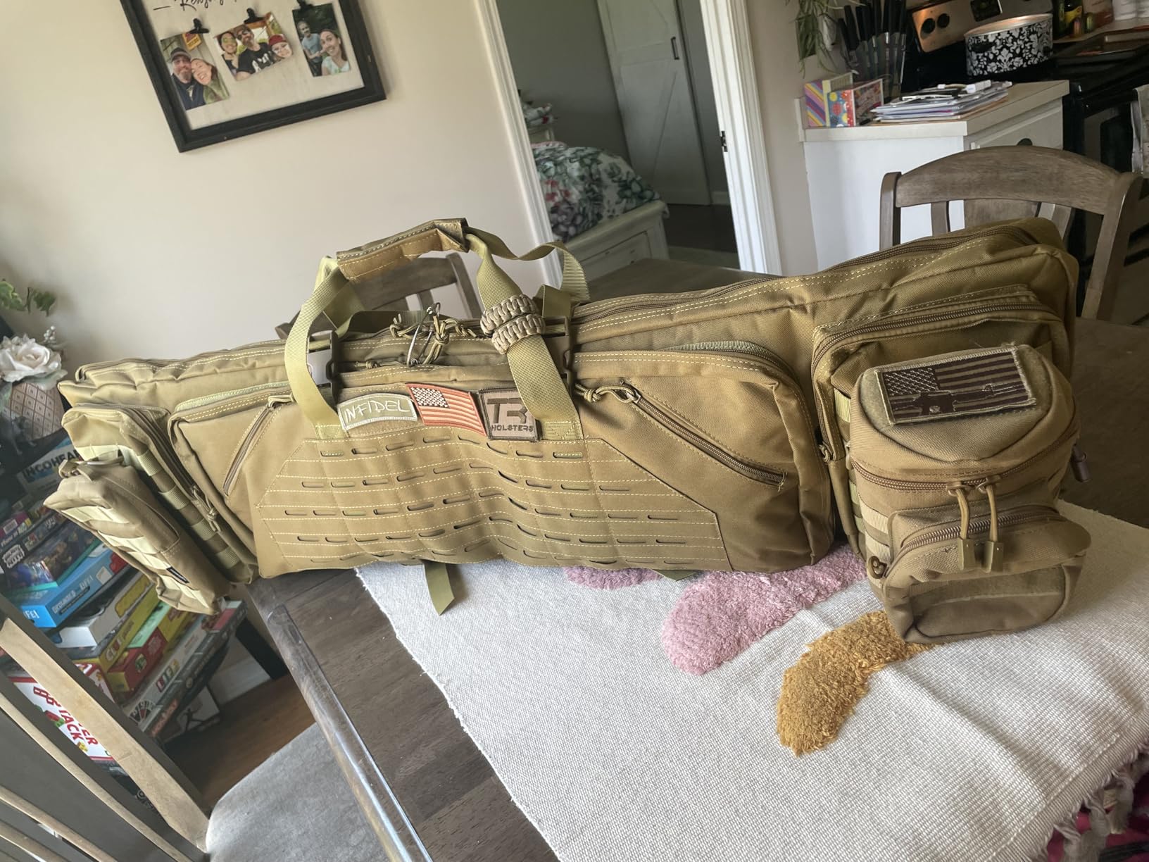 CVLIFE Soft Rifle Case Double Long Gun Bag, with Lockable Zipper and Backpack Strap, Rifle Backpack Rifle Bag Gun Case for Outdoor Hunting Shooting Range customer photo 1
