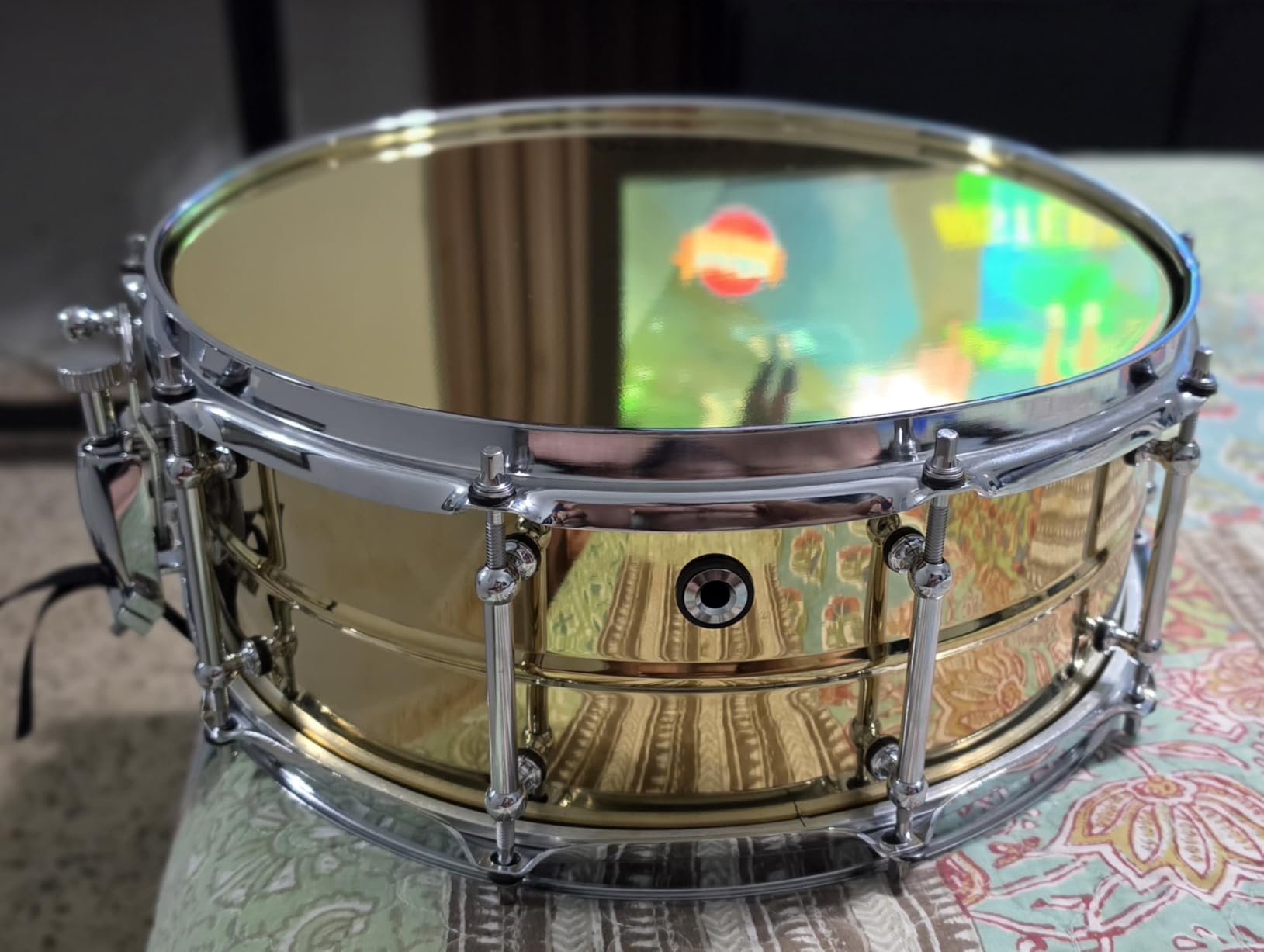 EASTROCK Snare Drum 14 X5.5 Inches Professional Snares for Drummer, Adult, Advanced (Brass Color) customer photo 2