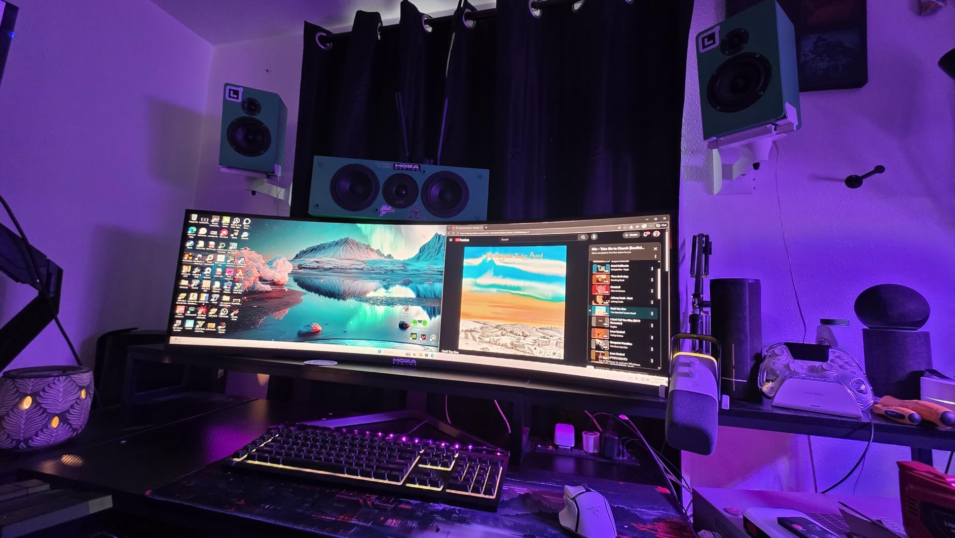 Japanese Mouse Pad, Large Japanese Desk Mat, XL Anime Gaming Keyboard Mat, Non-Slip Rubber Base, Big Extended Desk Protector for Home Office, 31.5
