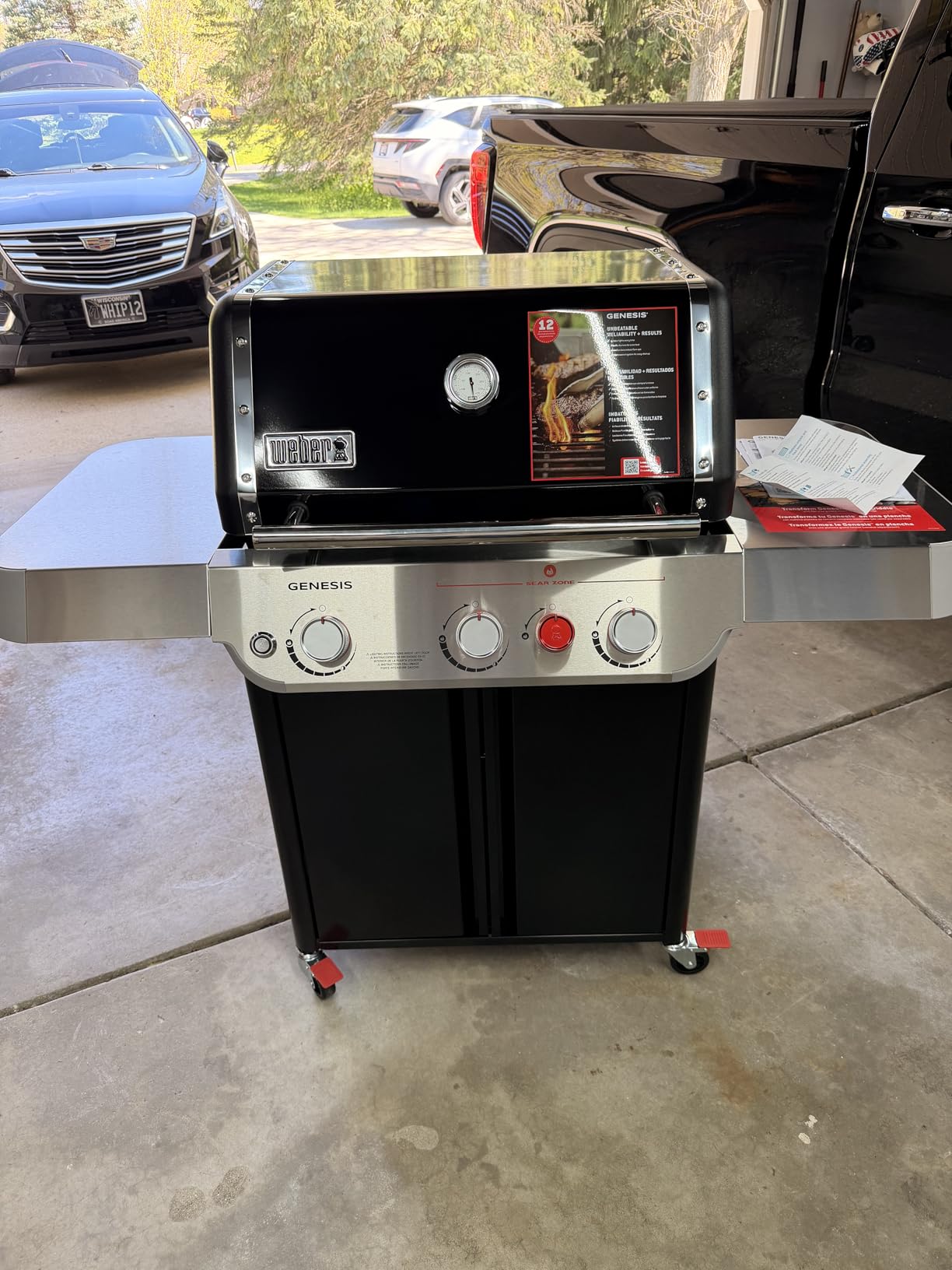 Weber Genesis E-325 Liquid Propane Gas Grill for Outdoor Cooking, 3 Burners, Black - Porcelain-Enameled, Cast-Iron Grates, PureBlu Burners & Sear Zone customer photo 1