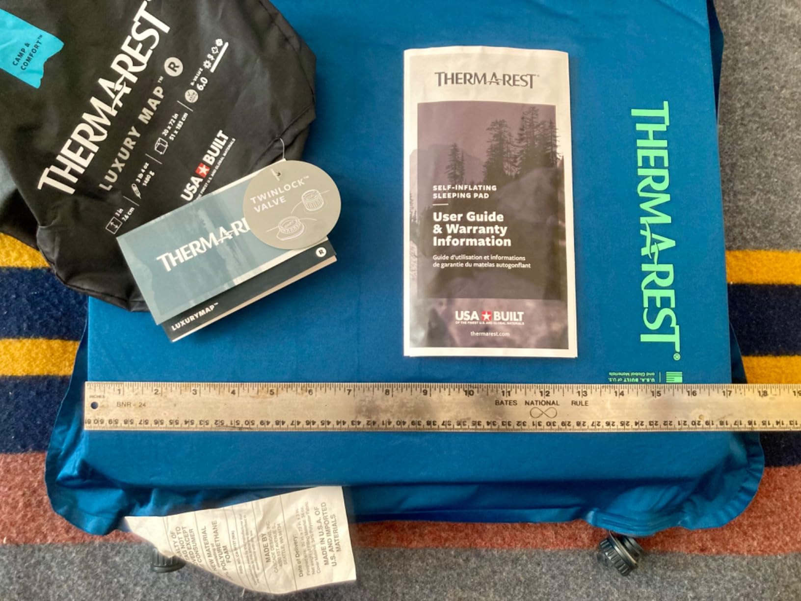 Therm-a-Rest LuxuryMap Self-Inflating Foam Camping Sleeping Pad, Regular - 20 x 72 Inches customer photo 1