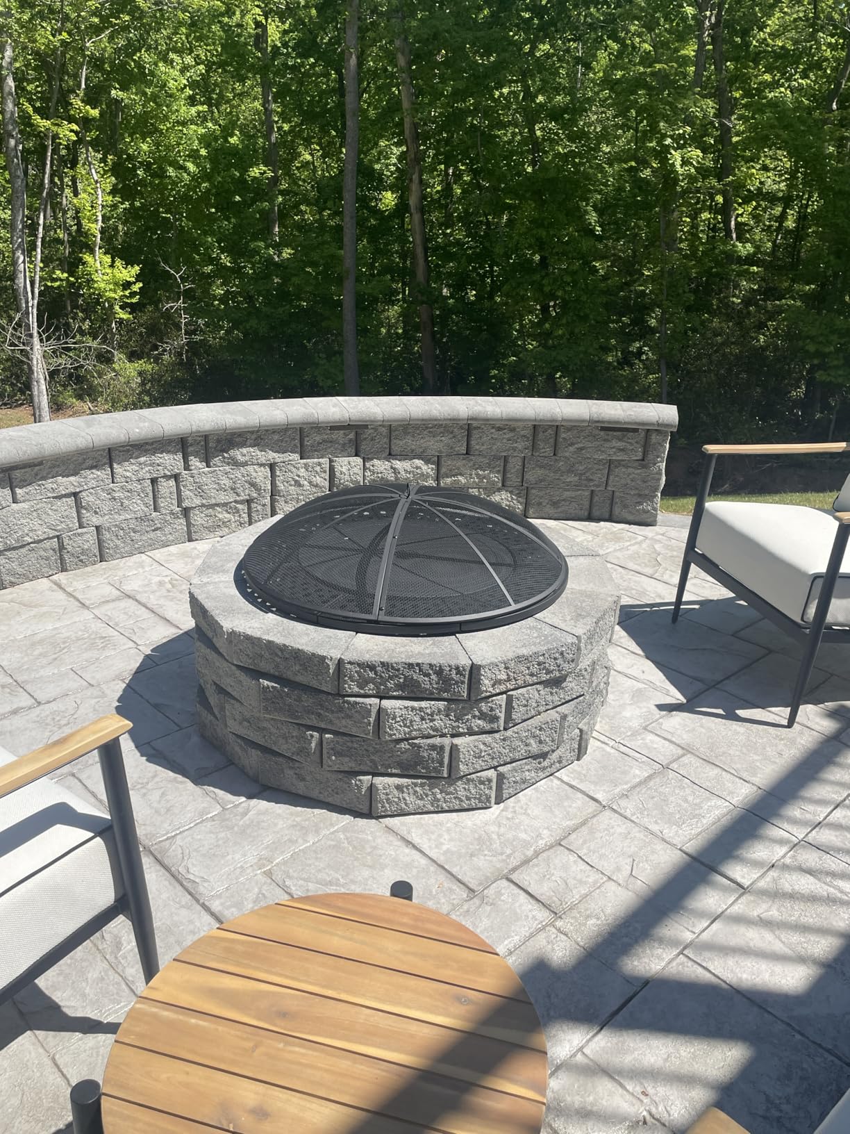 OutVue 42 Inch Fire Pit with 2 Grills, Extra Large Wood Burning Fire Pits for Outside with Lid & Poker, Heavy Duty Firepit,BBQ& Outdoor Firepit & Round Metal Table 3 in 1 for Patio, Picnic, Party customer photo 1