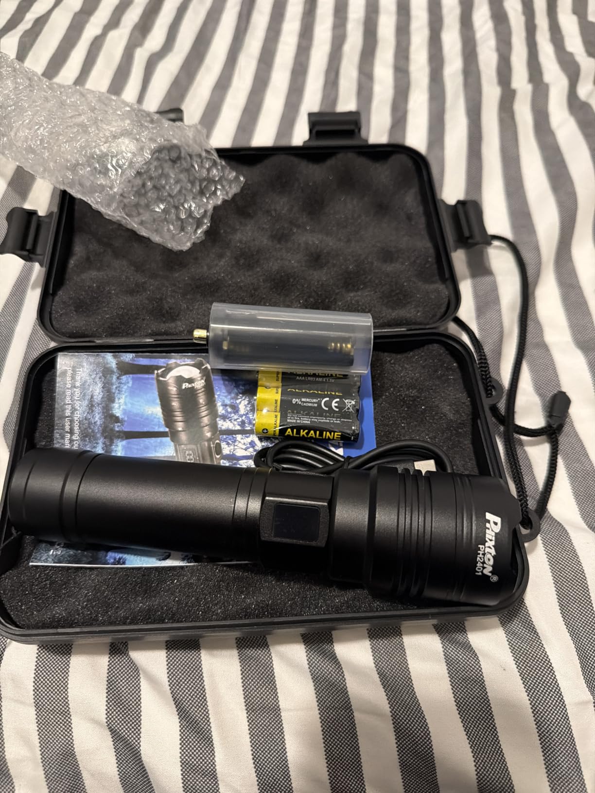 PHIXTON Rechargeable Flashlights 100000 High Lumens Long Range 3280 FT, Super Bright USB C LED Flashlight Long Lasting 15 Hours, Powerful Multifunctional Strong Flash Lights, for Camping customer photo 2