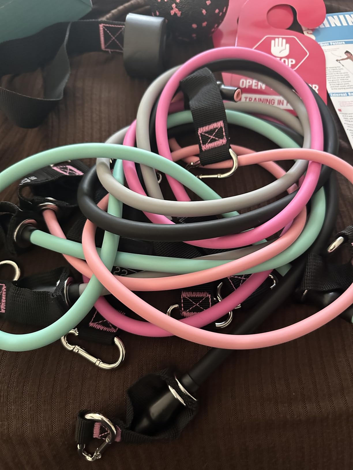 RENRANRING Resistance Bands for Working Out, 150LBS Exercise Bands, Workout Bands, Resistance Bands Set with Handles for Men Women, Legs Ankle Straps customer photo 2