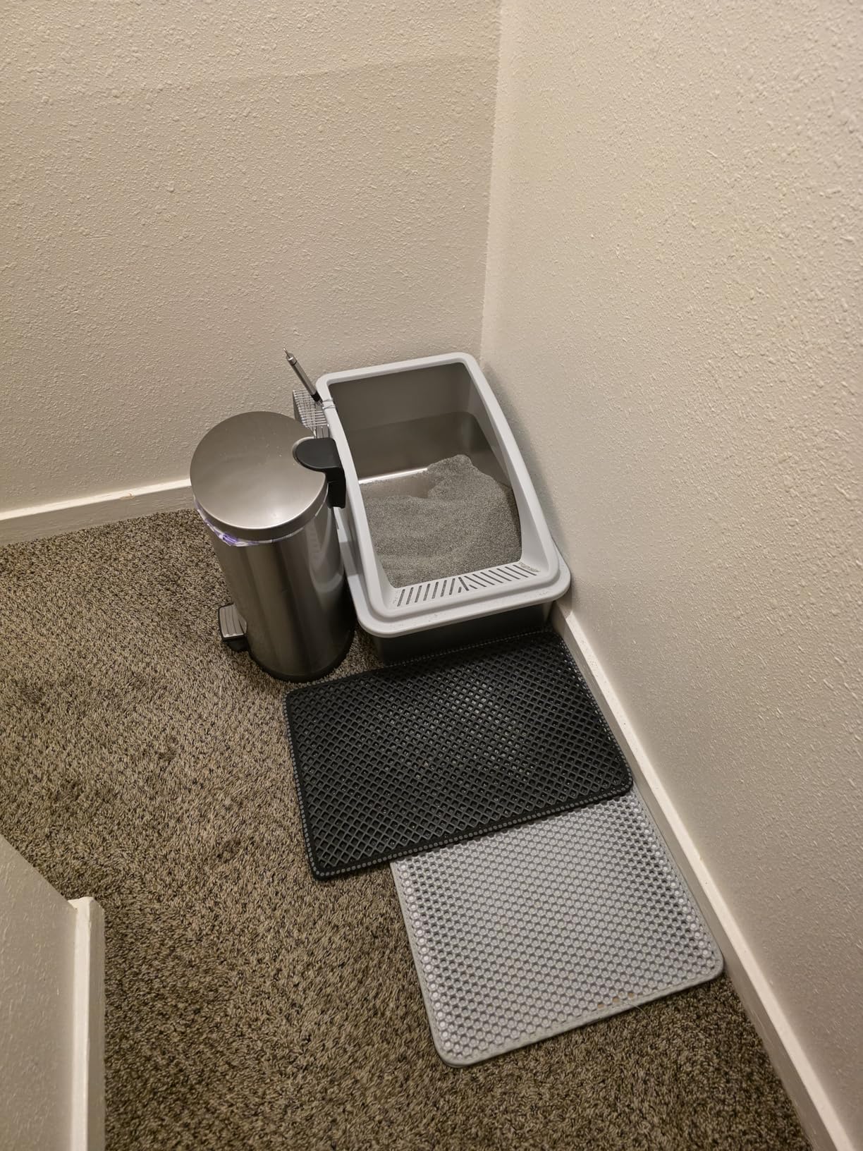 Stainless Steel Litter Box | XL Enclosed Cat Litter Boxes with Lid for Big Cats | High Sided, Anti-Urine Leakage customer photo 2