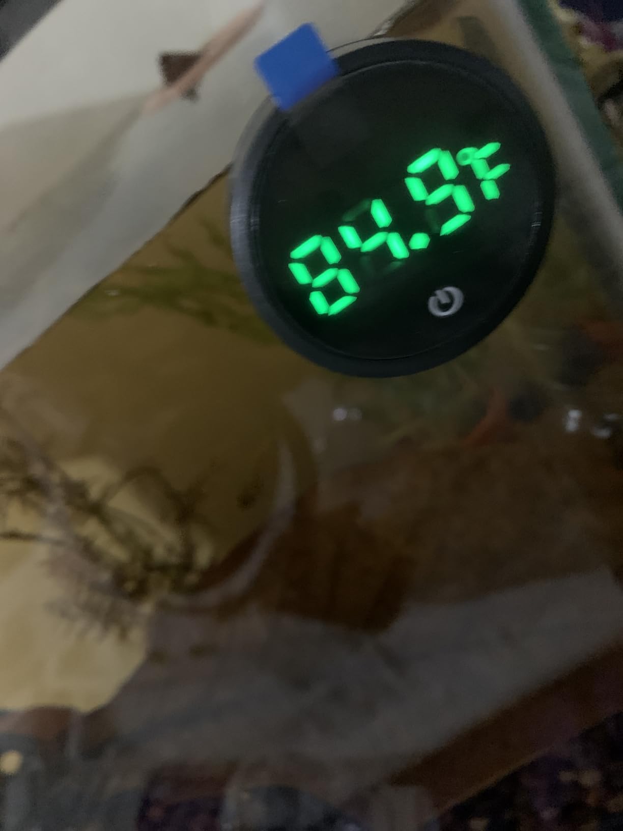 QZQ Fish Tank Thermometer Aquarium Thermometer Wireless Touch Stick Digital Aquarium Thermometer LED Display ±1°F for Monitoring The Fish Tank Aquarium Temperature Accessories (Black) customer photo 2