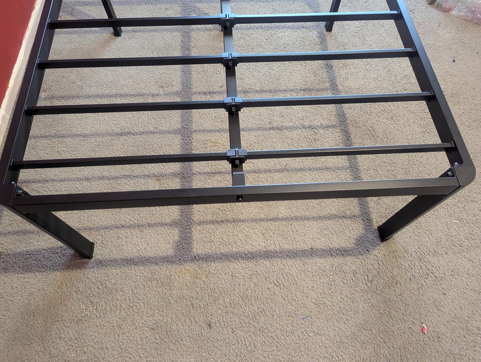 VIPSHOW 18 Inch King Size Bed Frame, 3500Lbs Heavy Duty Metal Platform with Round Corner Legs Mattress Slide Stopper, Steel Slat Support, No Box Spring Needed, Noise Free, Easy Assembly customer photo 1
