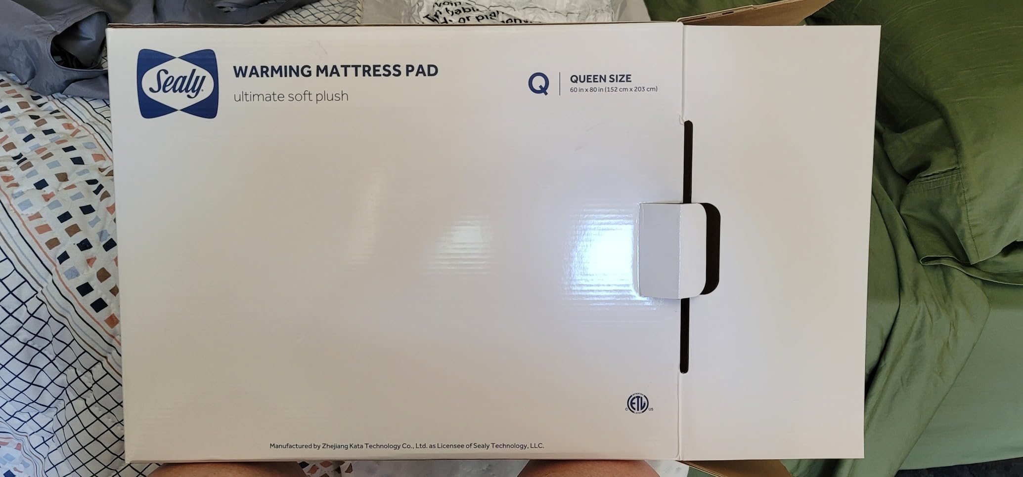 Sealy Heated Mattress Pad Queen Size with Plush Top, Coral Fleece Electric Bed Warmer with Dual Controller, 10 Heat Settings and Auto Off 1-12 Hours, Fit Up to 17