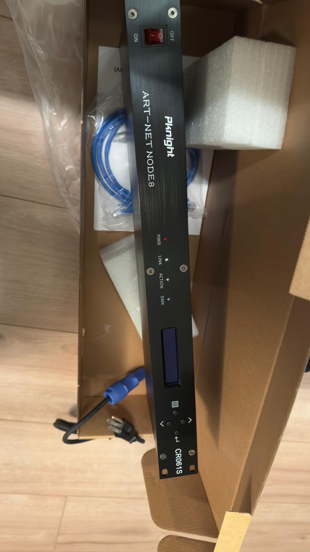 Pknight ArtNet DMX Ethernet Lighting Controller Interface, 19-inch 1U Rack-mount, 8-Universe Art-Net to DMX512 Output-Only Node (No RDM) customer photo 2