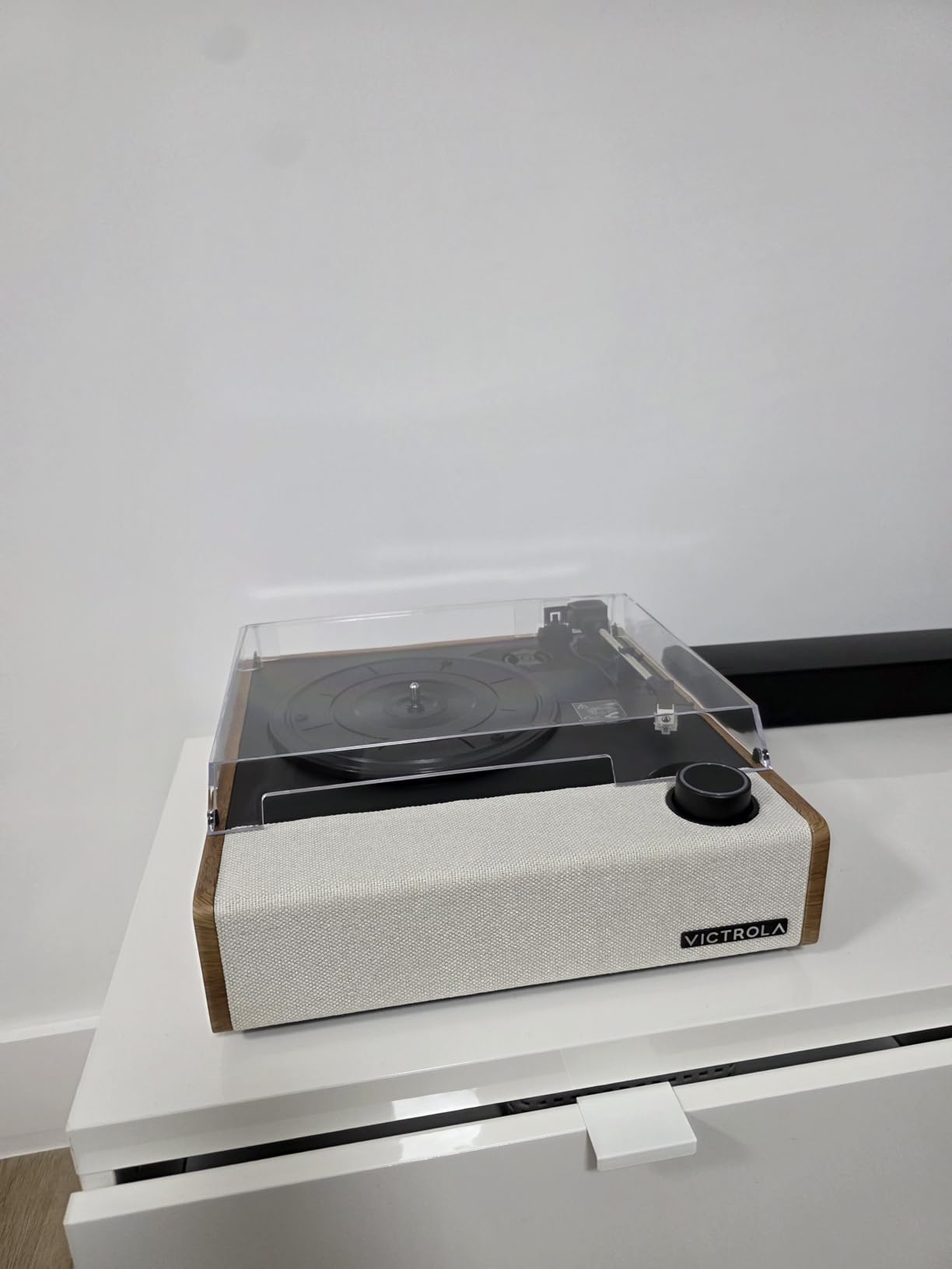Victrola Eastwood II Record Player with Speakers - Bluetooth 5.1 and Vinyl Steam Technology, Vintage Style 3-Speed Vinyl Player, Audio Technica AT-3600LA Cartridge (Oak) customer photo 2
