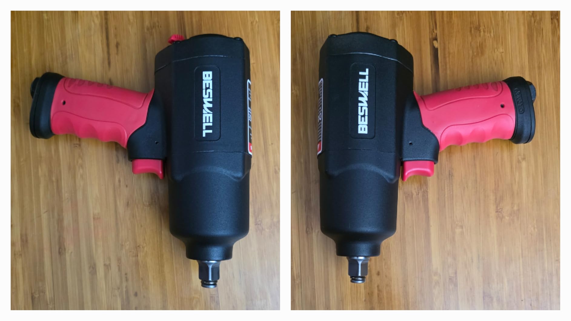 BESWELL 1/2-Inch Air Impact Wrench with Durable Metal Housing, 1254 Ft-Lbs Max Torque Pneumatic Impact Tool, Twin Hammer Mechanism for Car Maintenance and Lug Nut Removal customer photo 2
