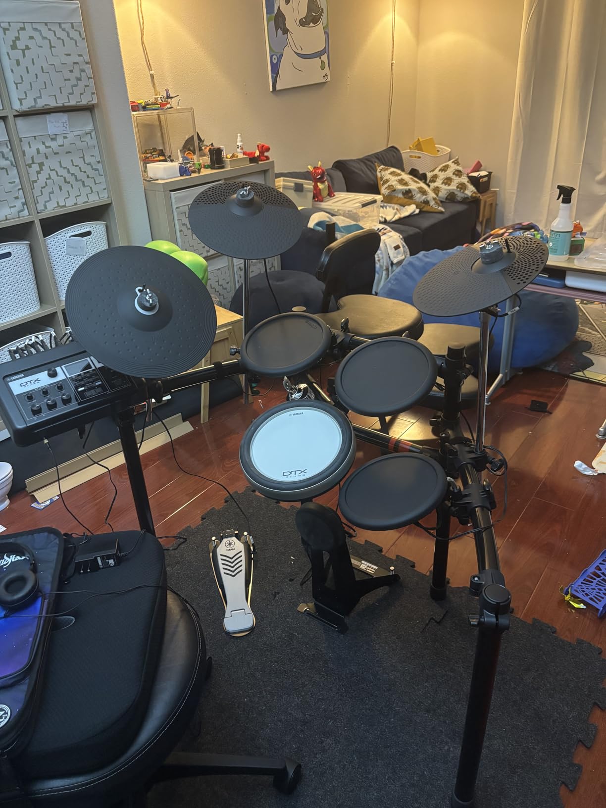 Donner Electric Drum Set with Lights and Touchscreen, Advanced Electronic Drum Kit with 1126 Sounds, Customize Drum Pad Colors, Internal Rack Wiring, Gaming APP - BackBeat customer photo 1