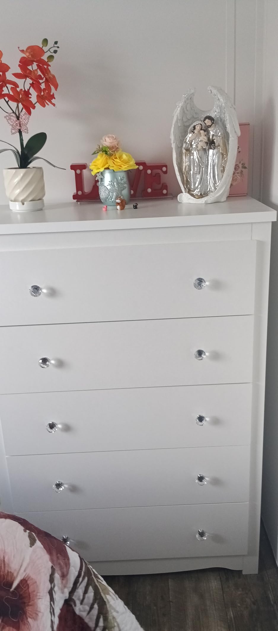WLIVE Wooden Dresser for Bedroom, 6 Drawers Chest of Drawers, 59