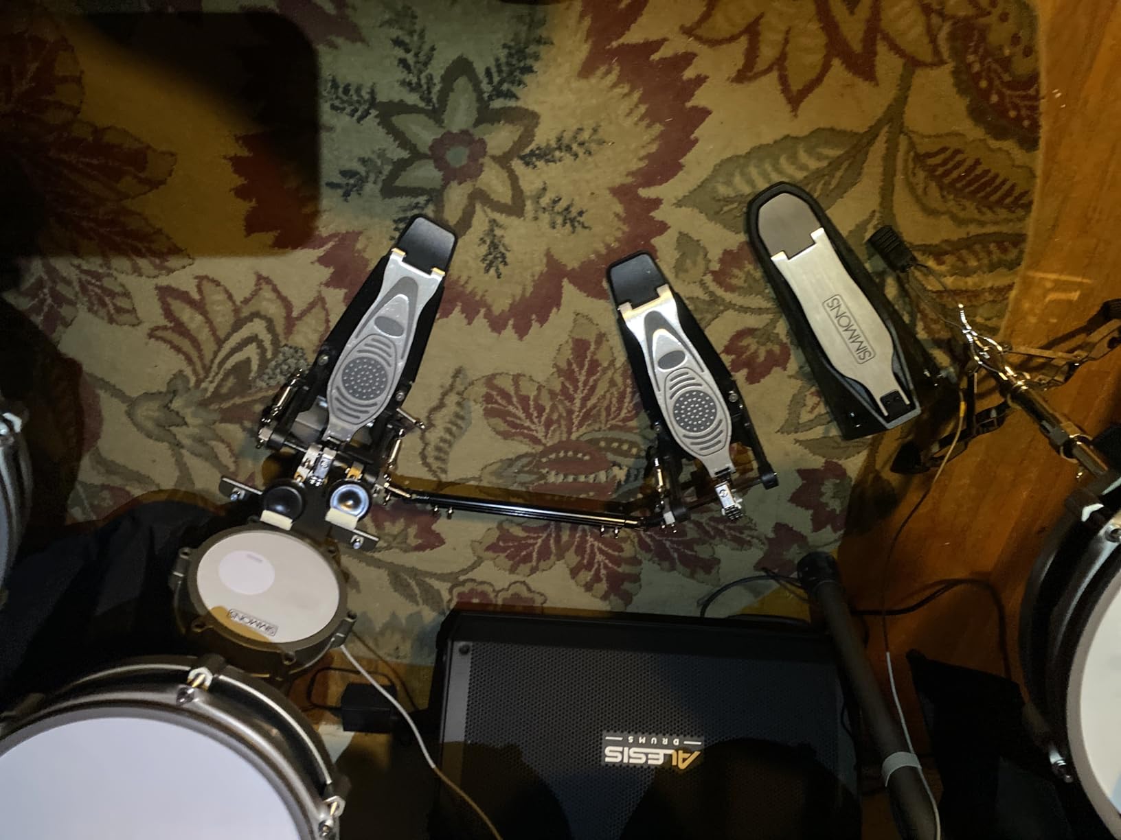 Double Bass Drum Pedal Kick Drum Pedal Double Chain Drive Adjustable Beater Head Pedals Drum Step On Hammer, Foot Percussion Hardware, Bass Pedal For Drum Set Bass Pedal Drum Accessories customer photo 2