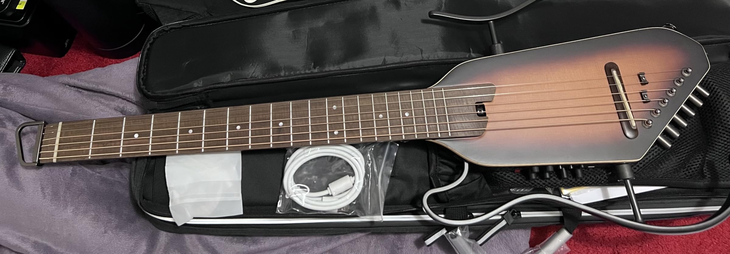 Donner Acoustic Electric Guitar HUSH I PRO Travel Guitar with Multiple Effect Modes Smart Guitarra Kit of Earphone, Gig Bag, Strap, Charging Cable customer photo 1