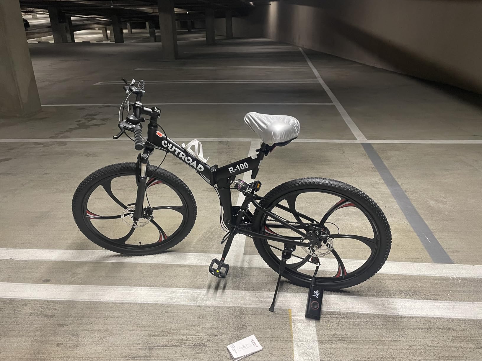 26 inch Folding Mountain Bike, 21 Speed High Carbon Steel with Front Suspension customer photo 2