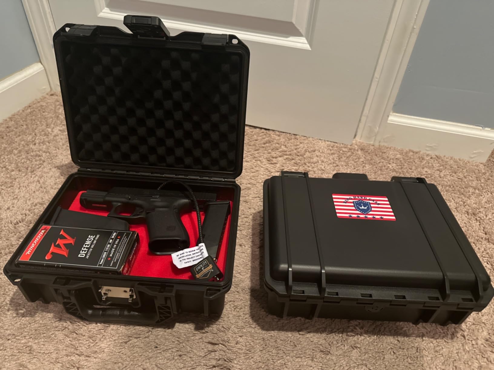 Kinghardcase Hard Pistol Case, Waterproof Shockproof Lockable Handgun Case with Foam, TSA Compliant Travel Case for Semi-Auto Pistols and Revolvers customer photo 1