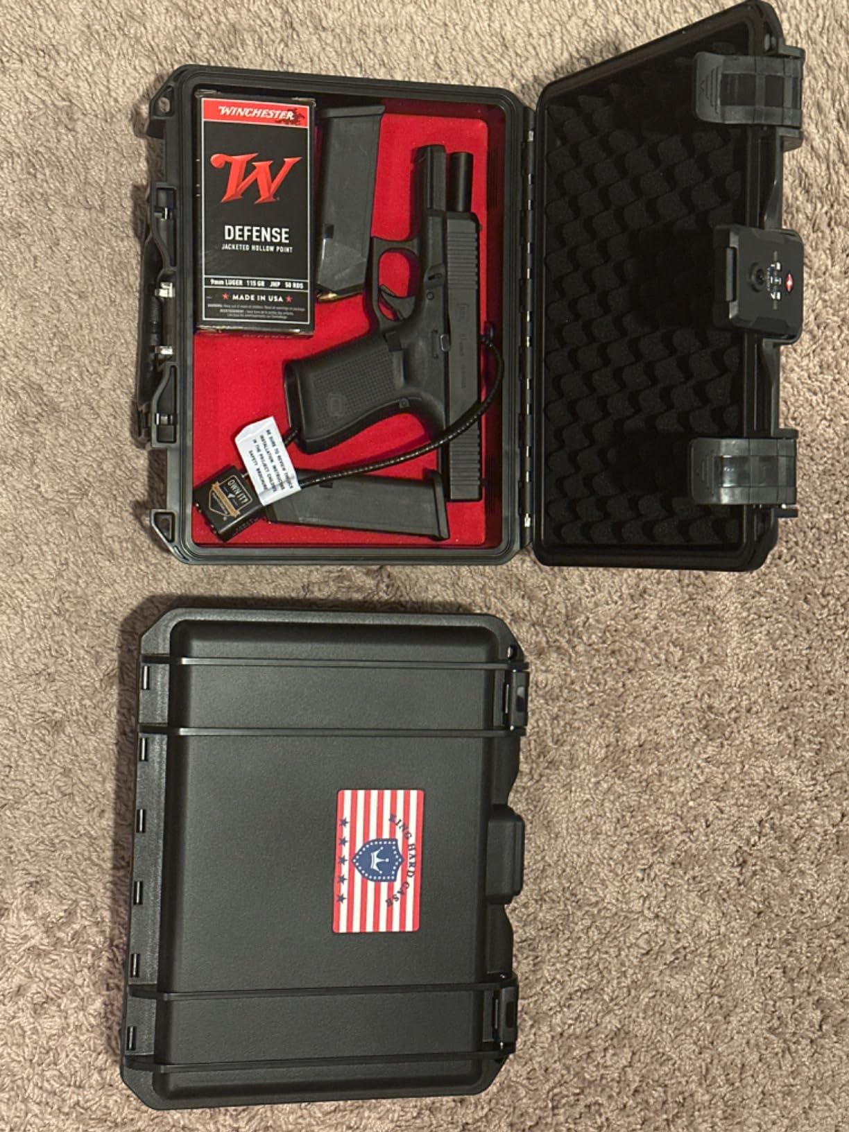 Kinghardcase Hard Pistol Case, Waterproof Shockproof Lockable Handgun Case with Foam, TSA Compliant Travel Case for Semi-Auto Pistols and Revolvers customer photo 2