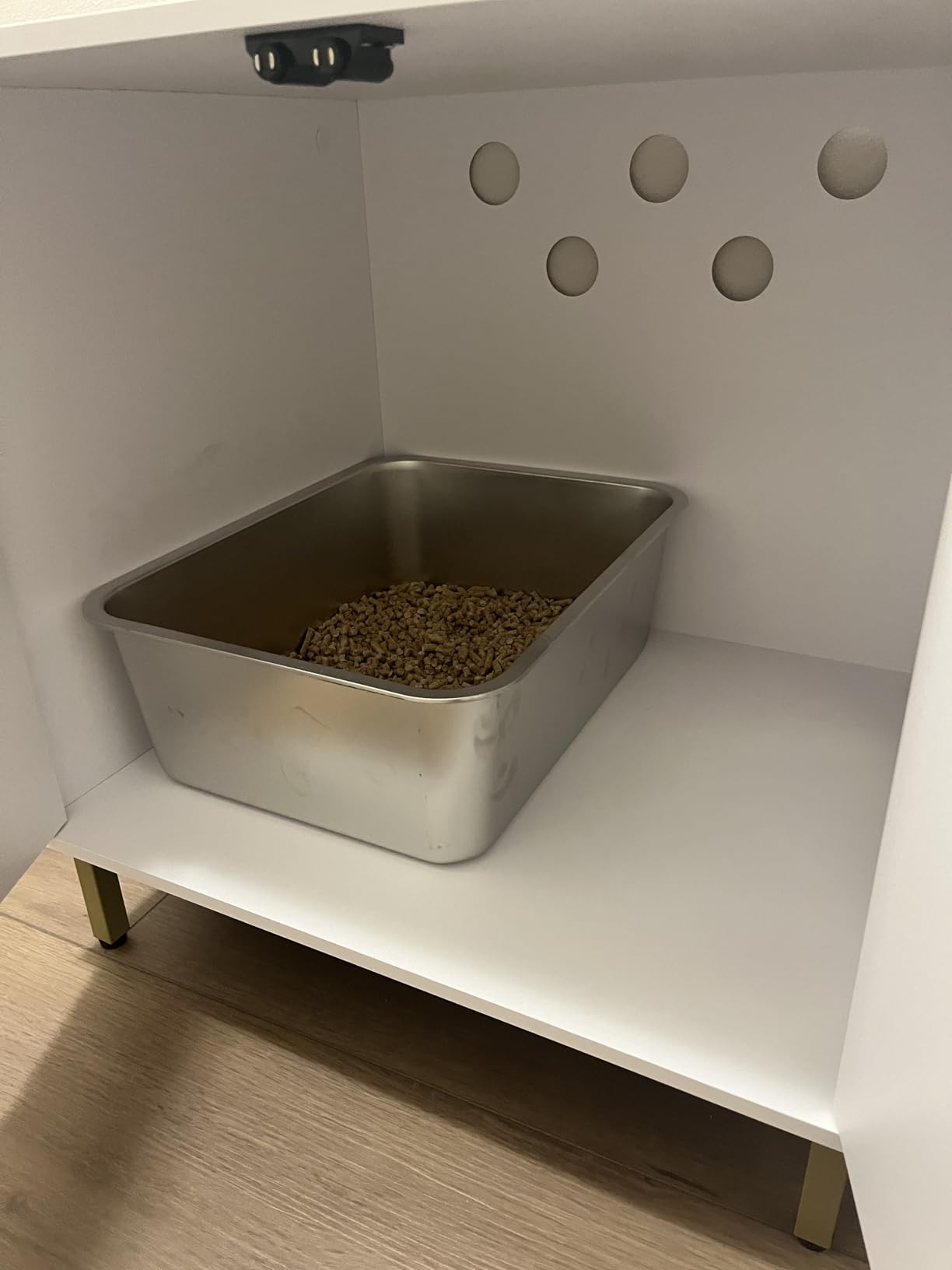 Kirecoo Stainless Steel Cat Litter Box - Metal High Sided Cat Pan, Large Stainless Steel Box, Indoor Litter Tray, Non Stick, No Smell, Easy to Clean, Pet Toilet Supplies for Kitten, Kitty, Rabbit customer photo 2