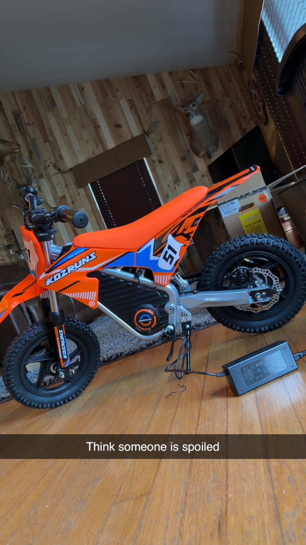 AIII 36V Electric Dirt Bike for Kids 4-8, High Performance 350W Racing Grade Motorcycle, Up to 18.6MPH, 3 Speed Settings, 14-Inch Off-Road Tires, Dual Disc Brakes & Advanced Shock Absorption customer photo 2