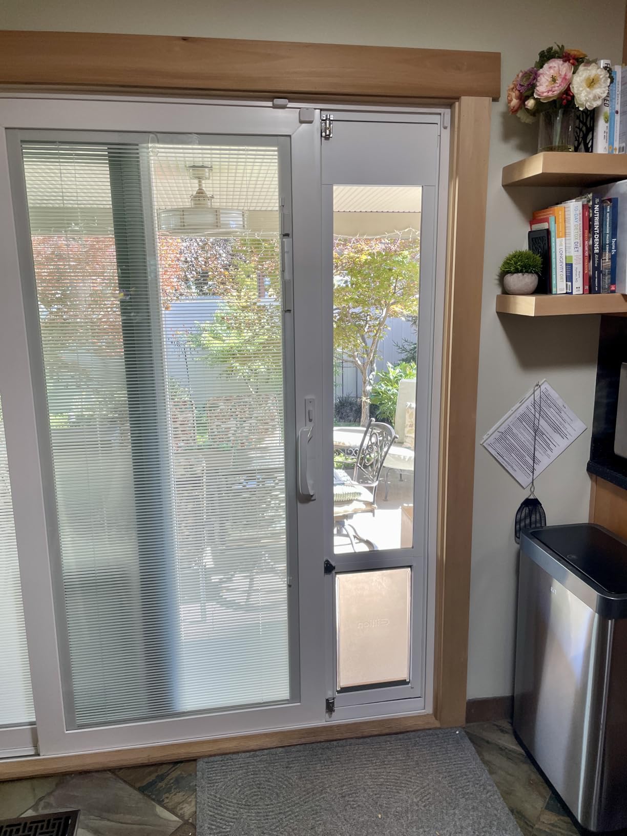 Large Dog Door for Sliding Glass Door - All-Metal Framed Panel & Lock, Large customer photo 1