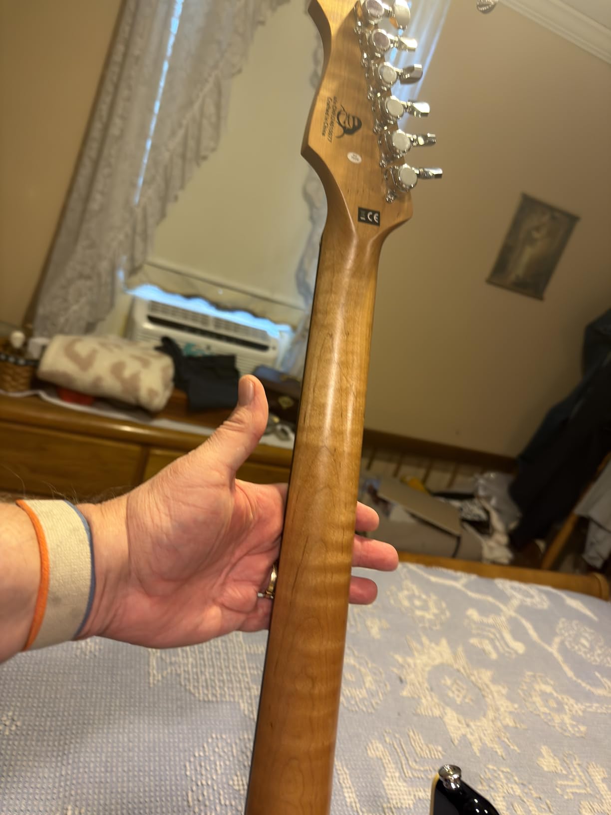 TOSTAR 39inch Telecaster Solid Body Electric Guitar for Adults Professional Player, Full Size 6 string, 2-Point Tremolo, Right Handed, Roasted Canadian Flamed Maple, Glossy Finish customer photo 2