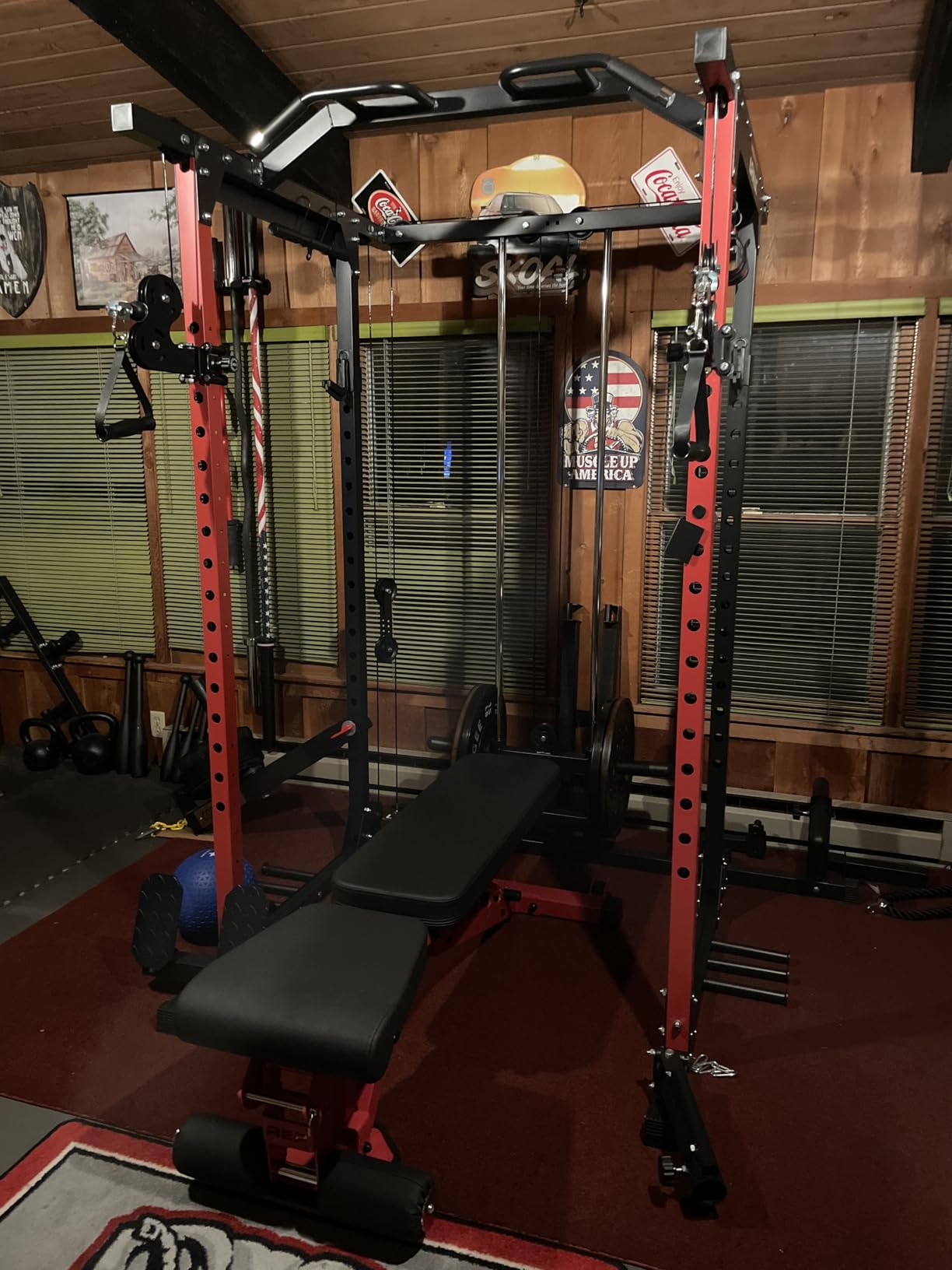 ARMAC Power Cage,1500lbs Multi-Function Power Rack with Adjustable Cable Crossover System and More Training Attachment, Weight Cage for Home Gym customer photo 1