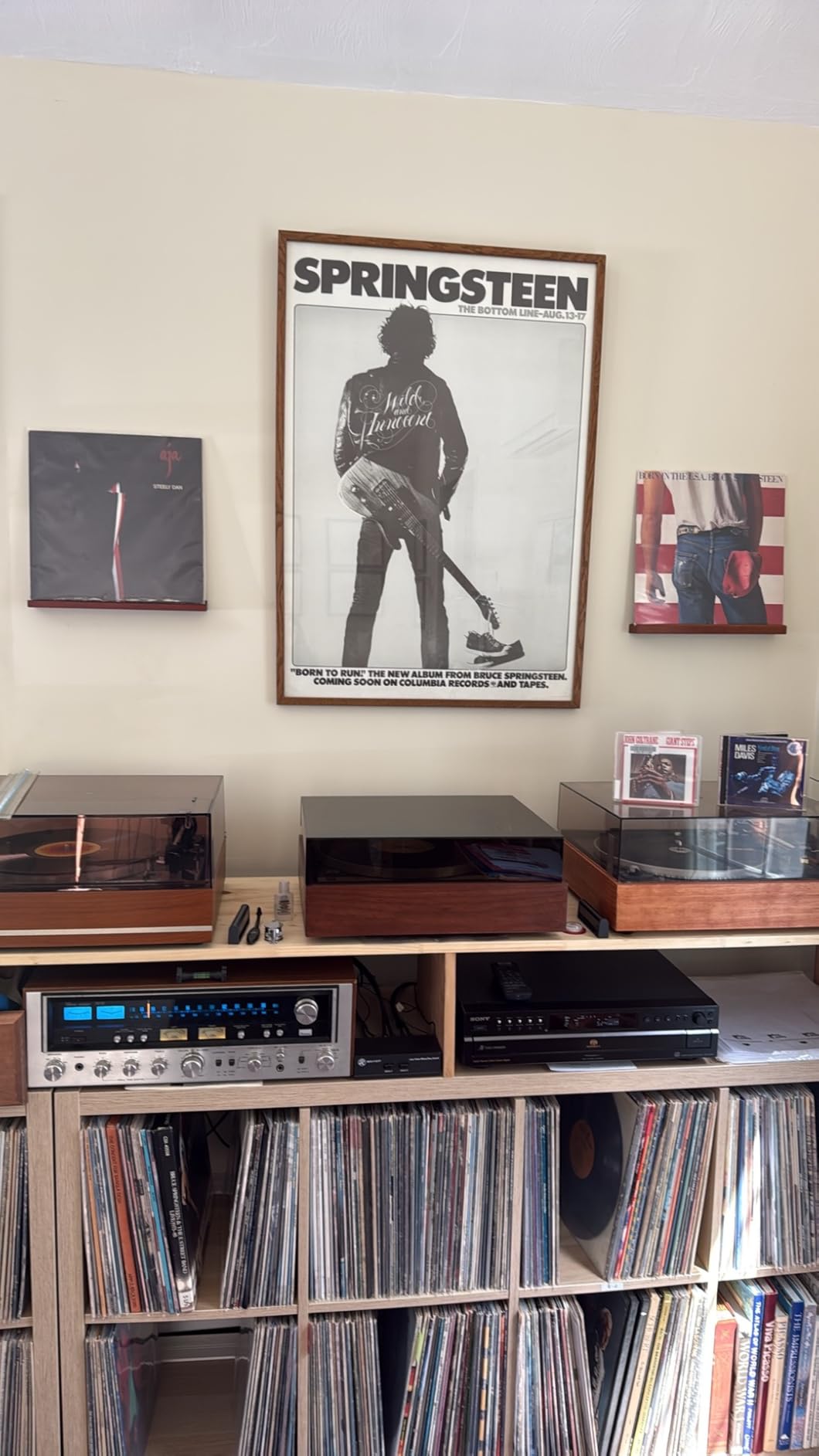 Vinyl Record Shelf - Three 3-Feet Long Display Shelves Made of Solid Walnut - A Wall Mount for Your Favorite Records customer photo 1