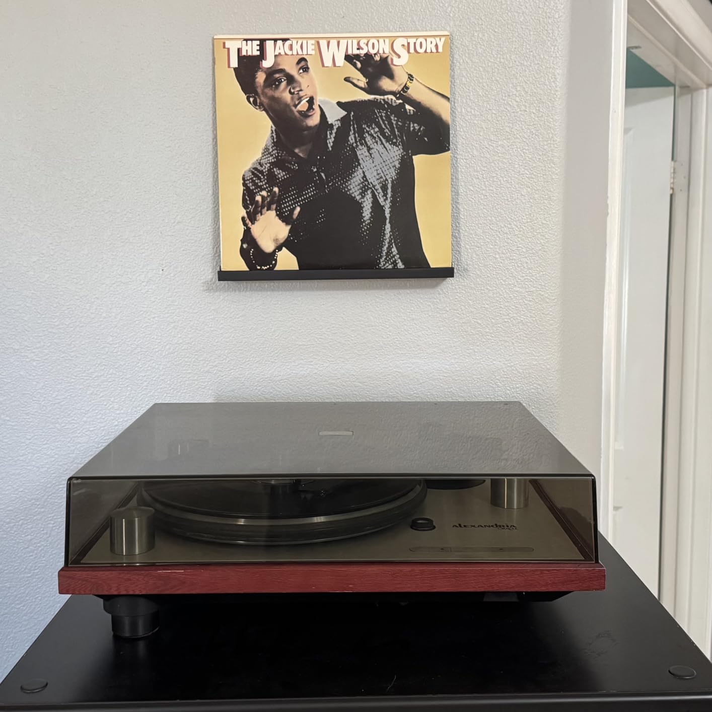Vinyl Record Shelf - Three 3-Feet Long Display Shelves Made of Solid Walnut - A Wall Mount for Your Favorite Records customer photo 2