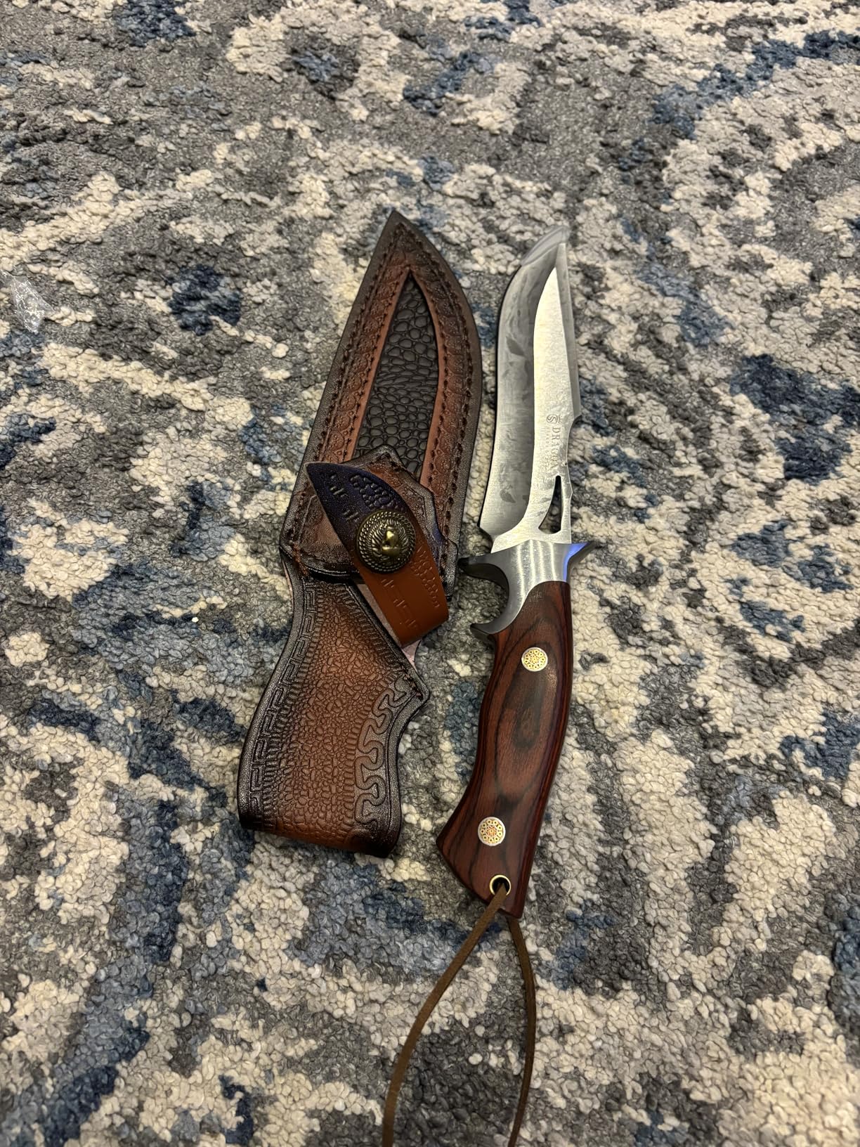 Dragon Creek Tactical Knife Kydex - Outdoor Survival Knife with Sheath D2 Steel Blade G10 Full Tang Handle for Camping Hiking customer photo 2