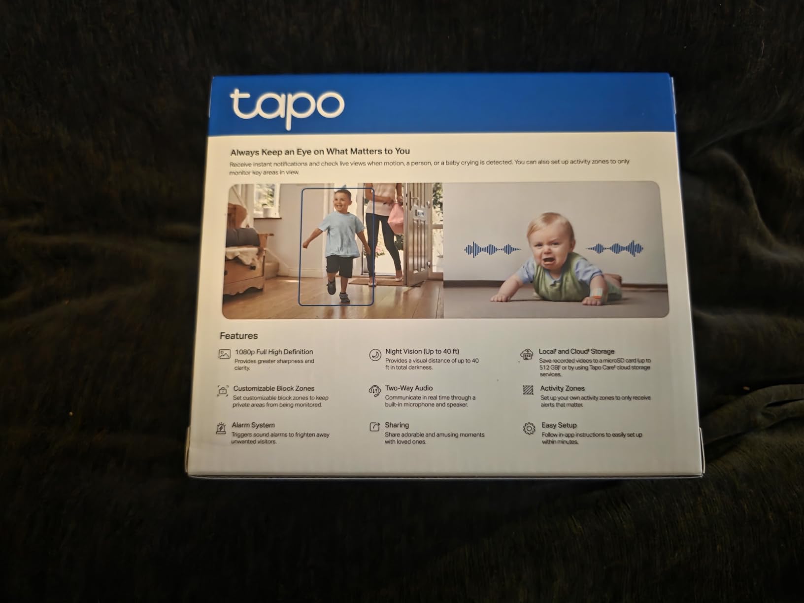 Tapo 1080P Indoor Wired Security Camera - Works as a Baby Monitor & Pet Camera, Motion Detection, 2-Way Audio, Siren, Night Vision, Subscription-Free Local Storage or Optional Cloud, C101 customer photo 2