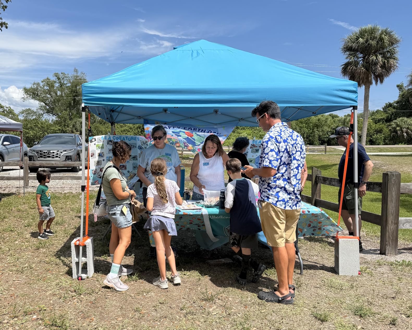 CROWN SHADES 10x10 Pop Up Canopy - Beach Tent with One Push Setup - Easy Outdoor Sun Shade Shelter for Events, Parties - Gazebo with STO-N-Go Cover Bag, Silver Coated Top, Grid Grey customer photo 1