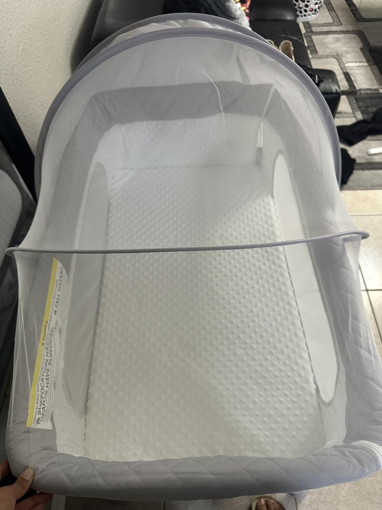 Baby Crib for Newborn, Baby Bassinets Bedside Sleeper with Breathable Mesh & Mattress customer photo 2