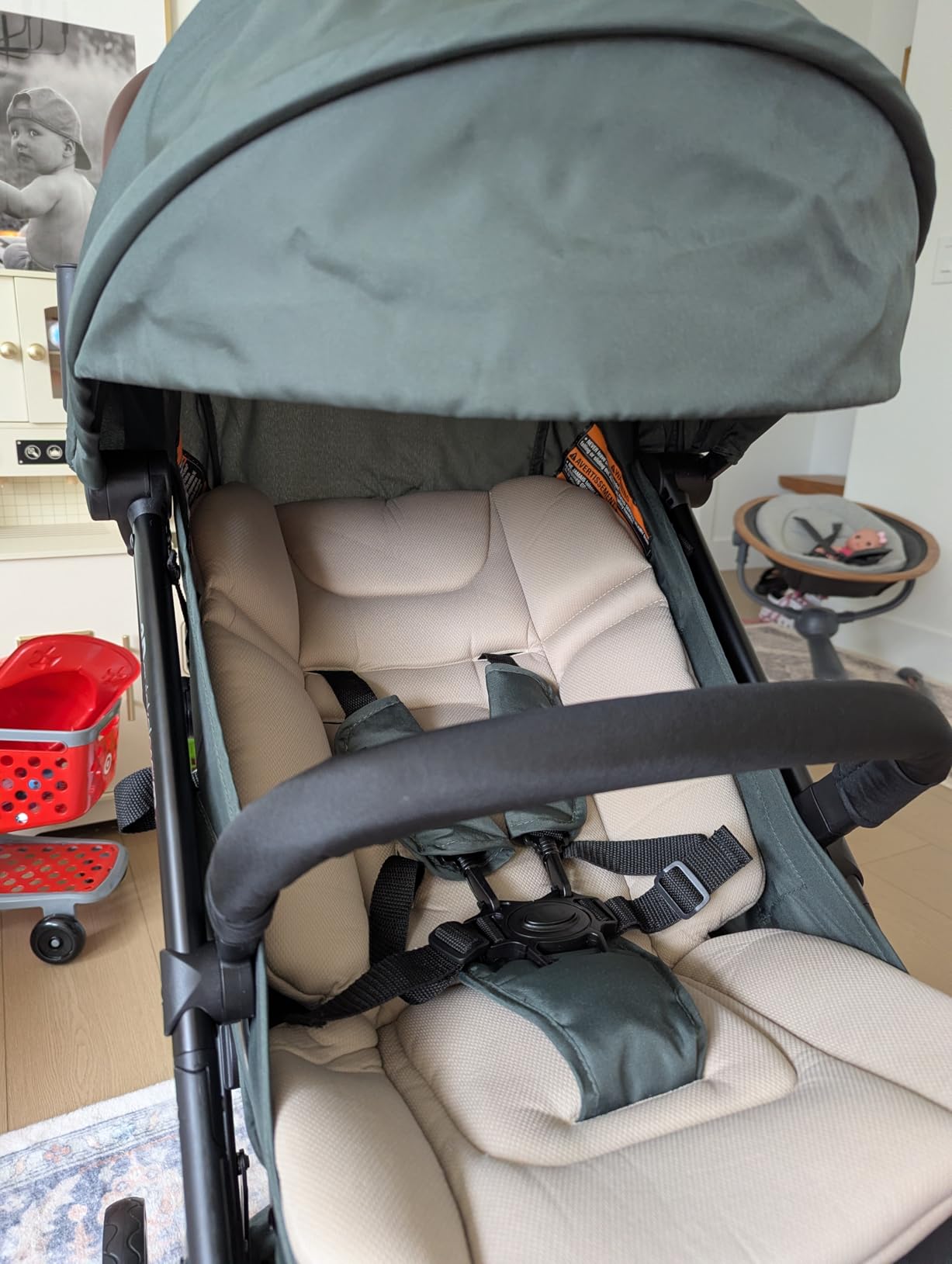 Ingenuity 3Dquickclose CS+ Compact Fold Stroller - Lightweight Stroller with Oversized Canopy, Extra-Large Storage and Compact Fold, Forest customer photo 2