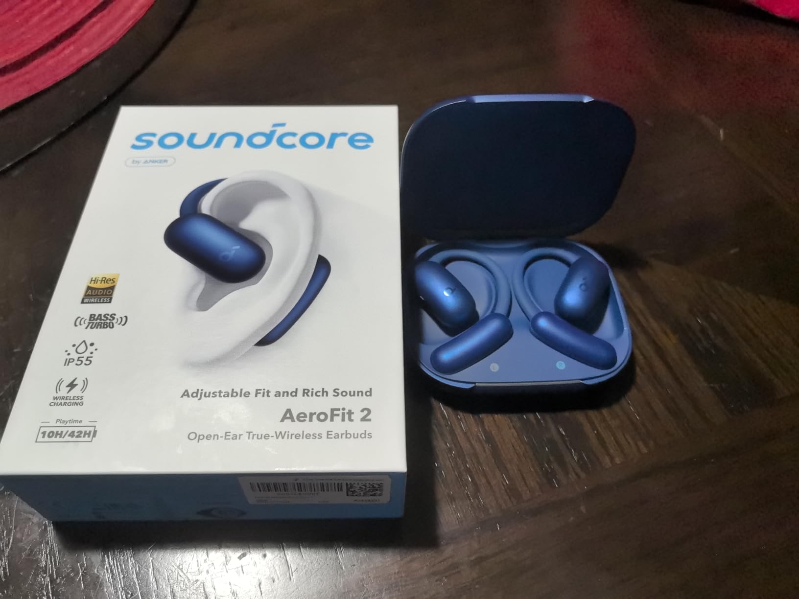 Soundcore AeroFit 2 by Anker, Open-Ear Headphones, Real-Time Translation Earbuds, 4 Adjustable Positions for Every Ear Size, 2x Richer Bass, Hi-Res, 42H Playtime, IP55, AI Clear Calls, Wireless Charging customer photo 1