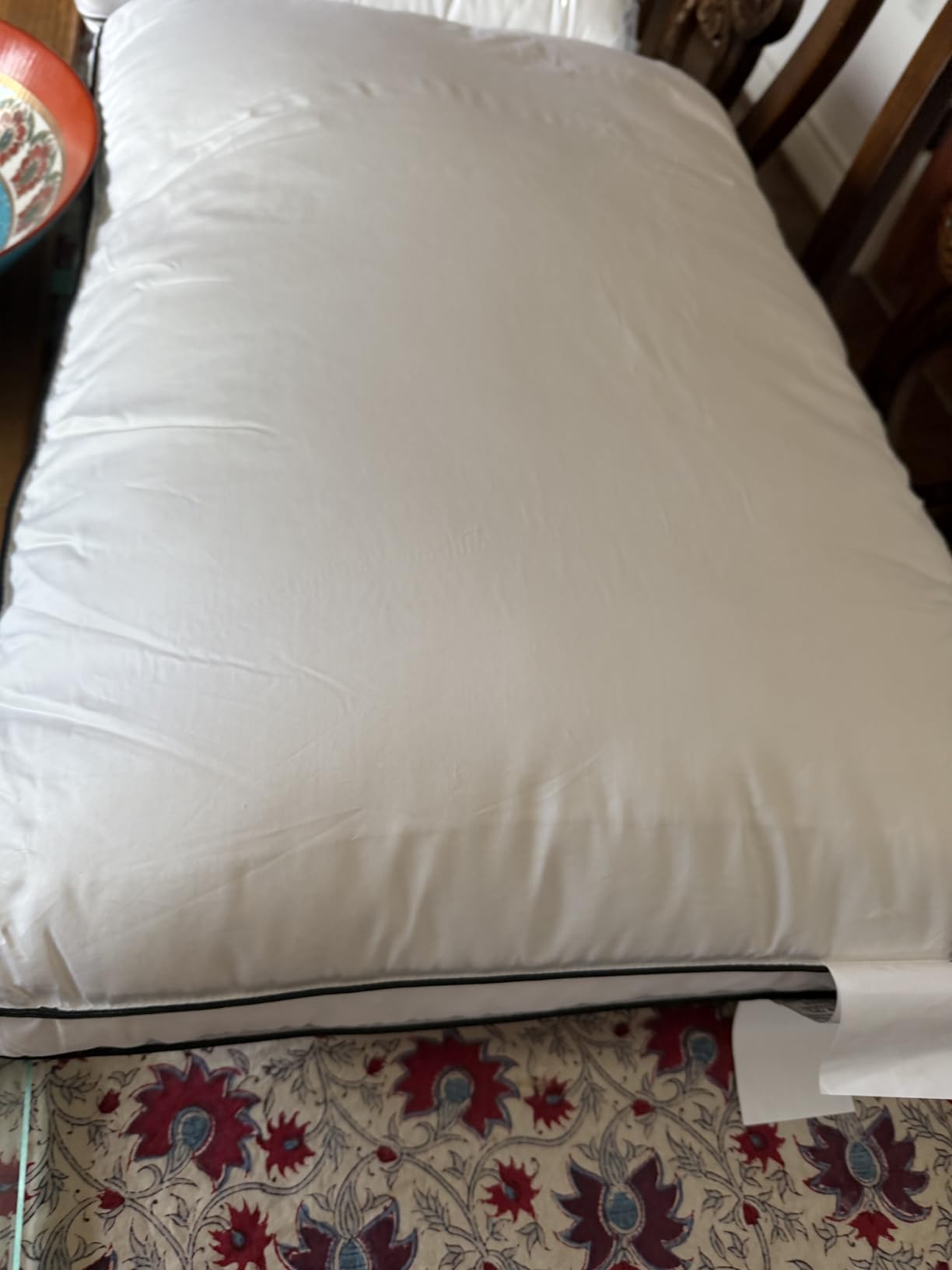 DOWNSTORIA Feather Down Pillows Queen Size Set of 2 with Gusset, Luxury Hotel Collection Bed Pillow 2 Pack, Down Surrounded Gusseted Pillows for Sleeping, Soft Fluffy for Side, Back Sleepers 20x30 in. customer photo 2